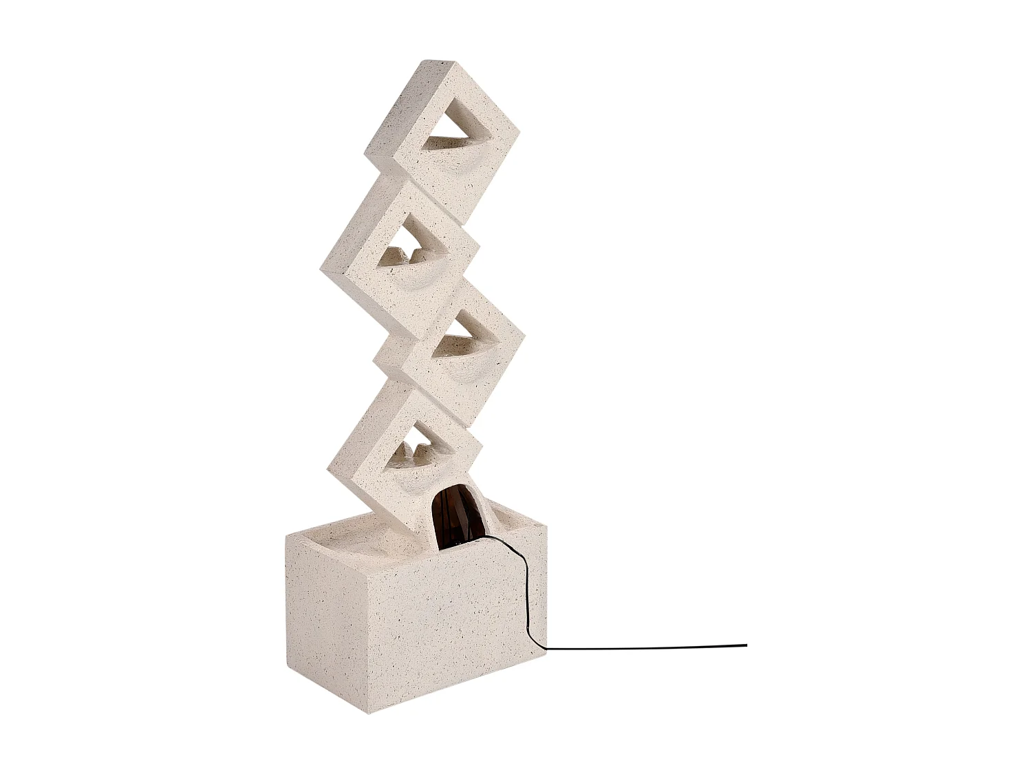 Gartenbrunnen mit LED beige SHEGAR