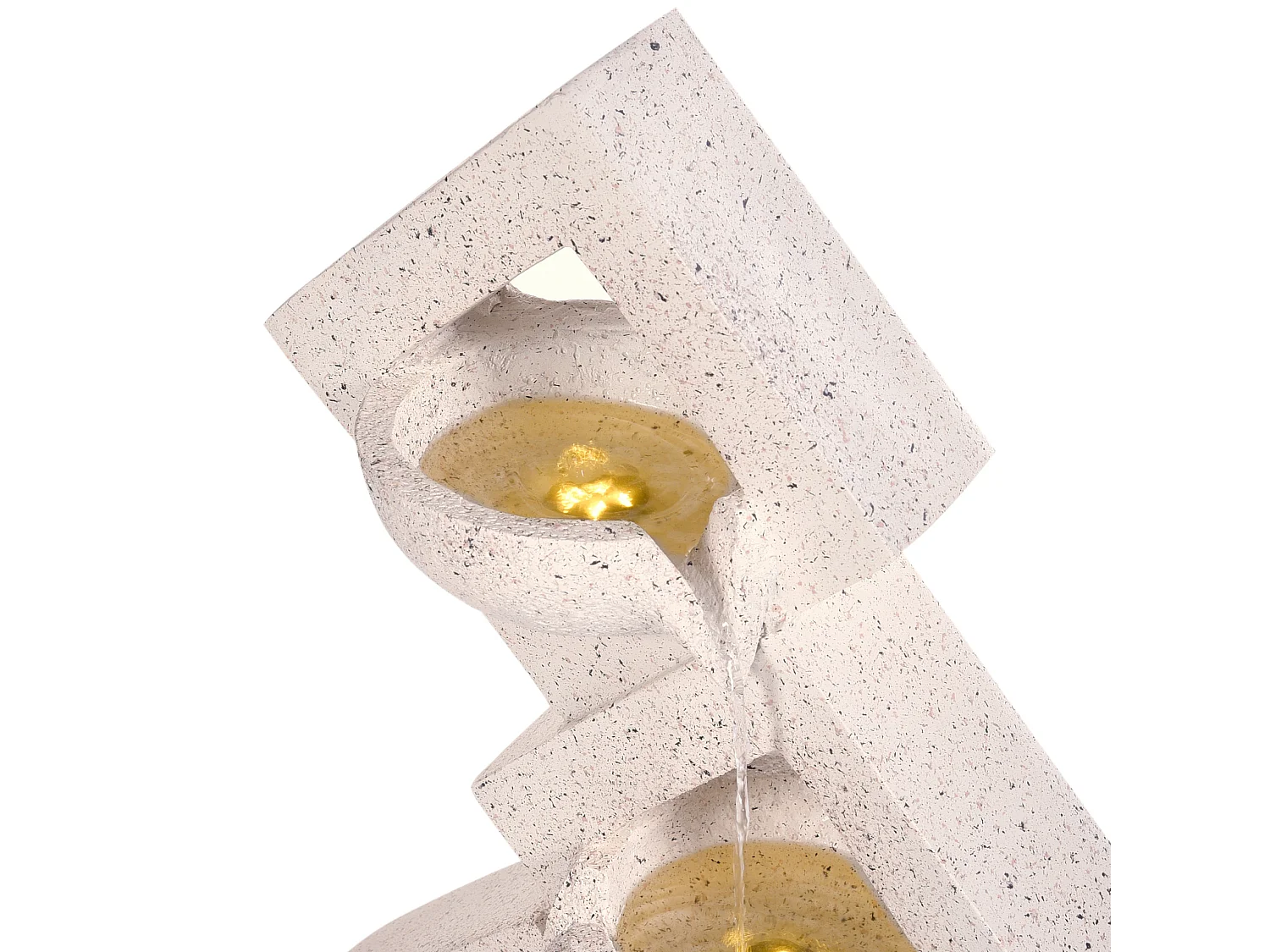 Garden Water Feature with LED Beige SHEGAR