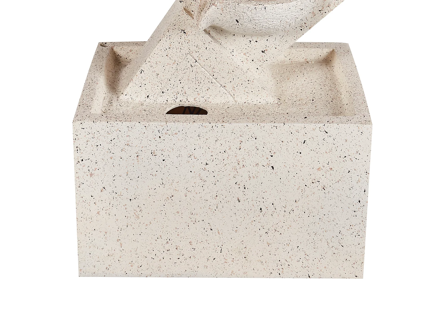 Garden Water Feature with LED Beige SHEGAR