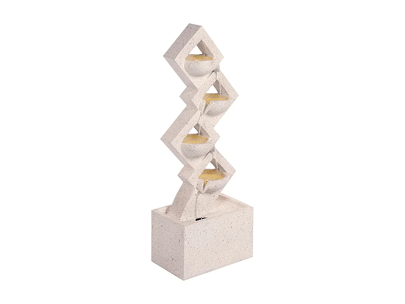 Gartenbrunnen mit LED beige SHEGAR
