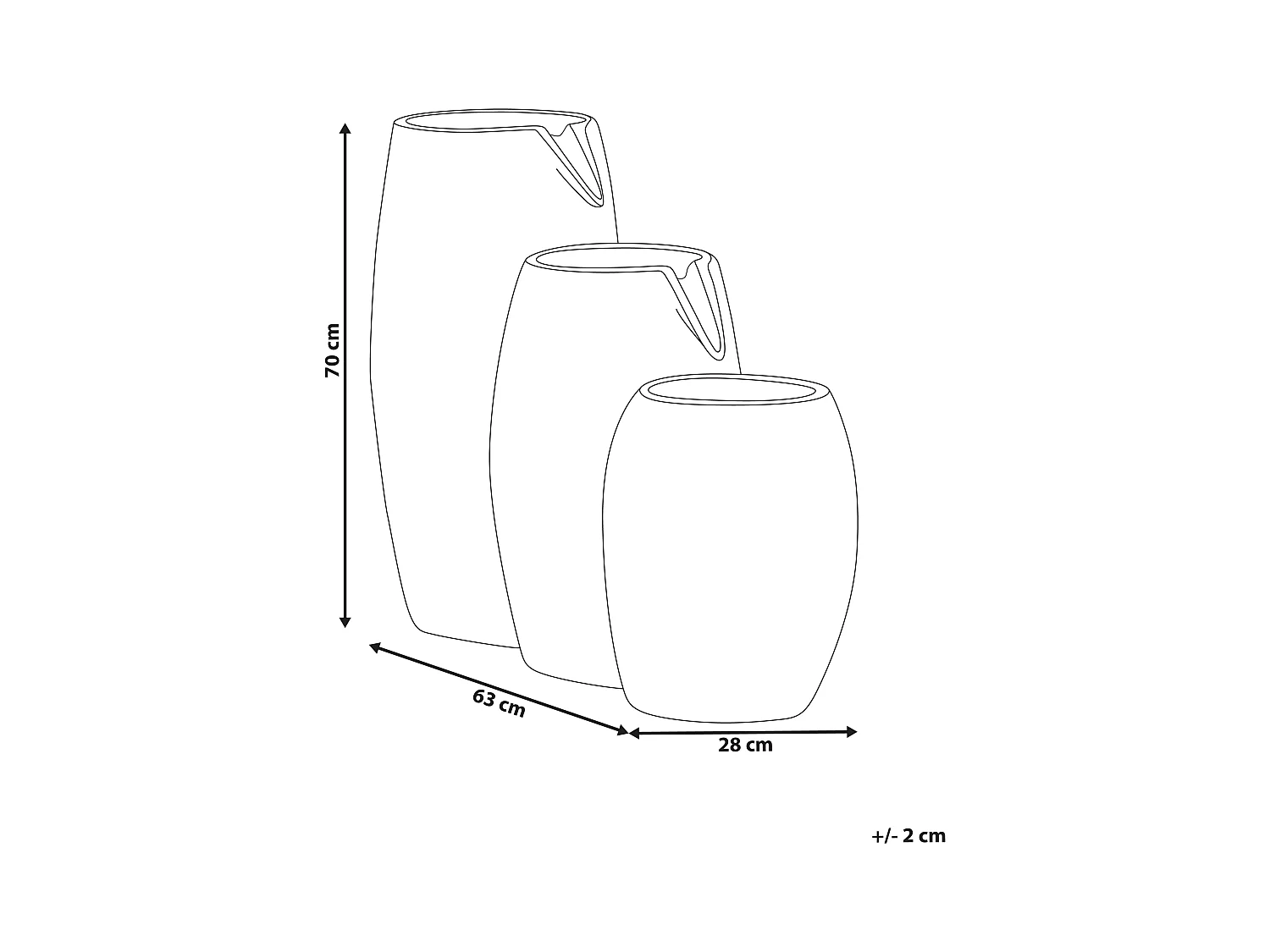 Fontana da giardino con LED grigio ARKLE