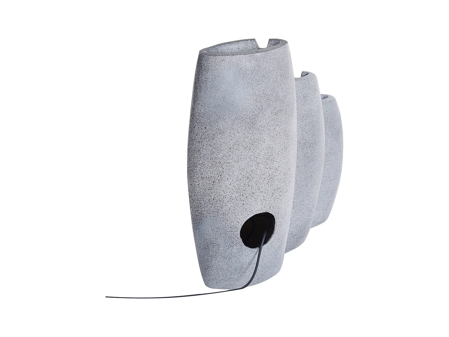 Fontana da giardino con LED grigio ARKLE