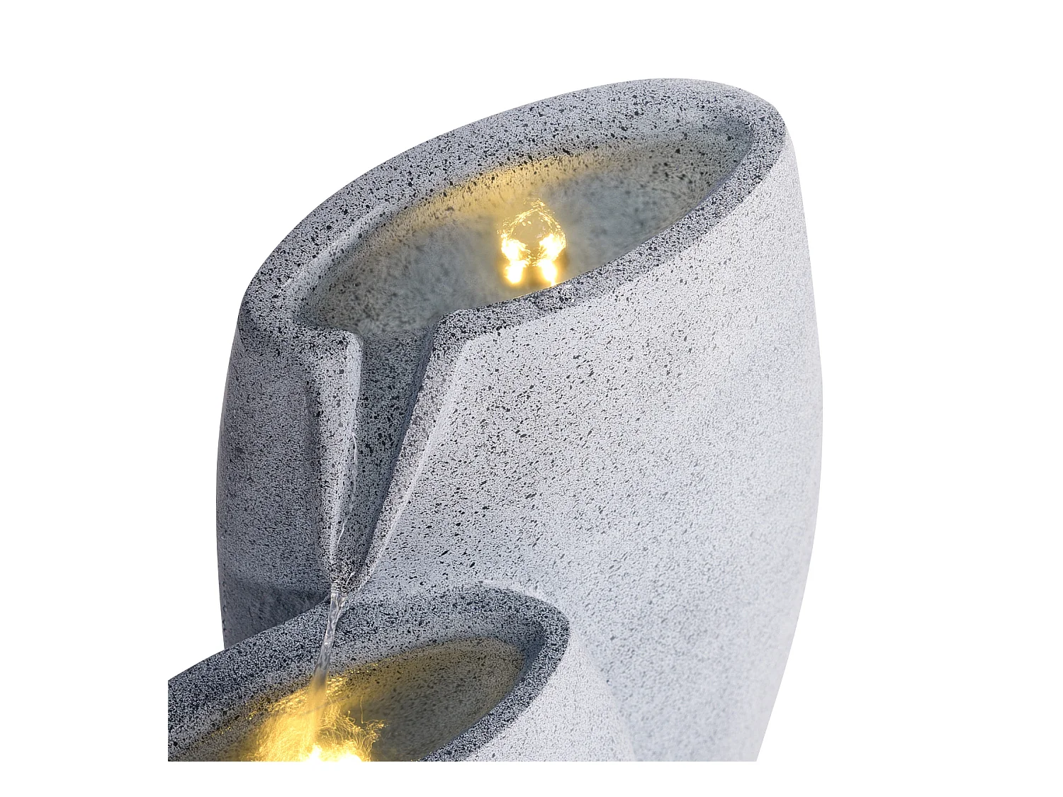 Fontana da giardino con LED grigio ARKLE