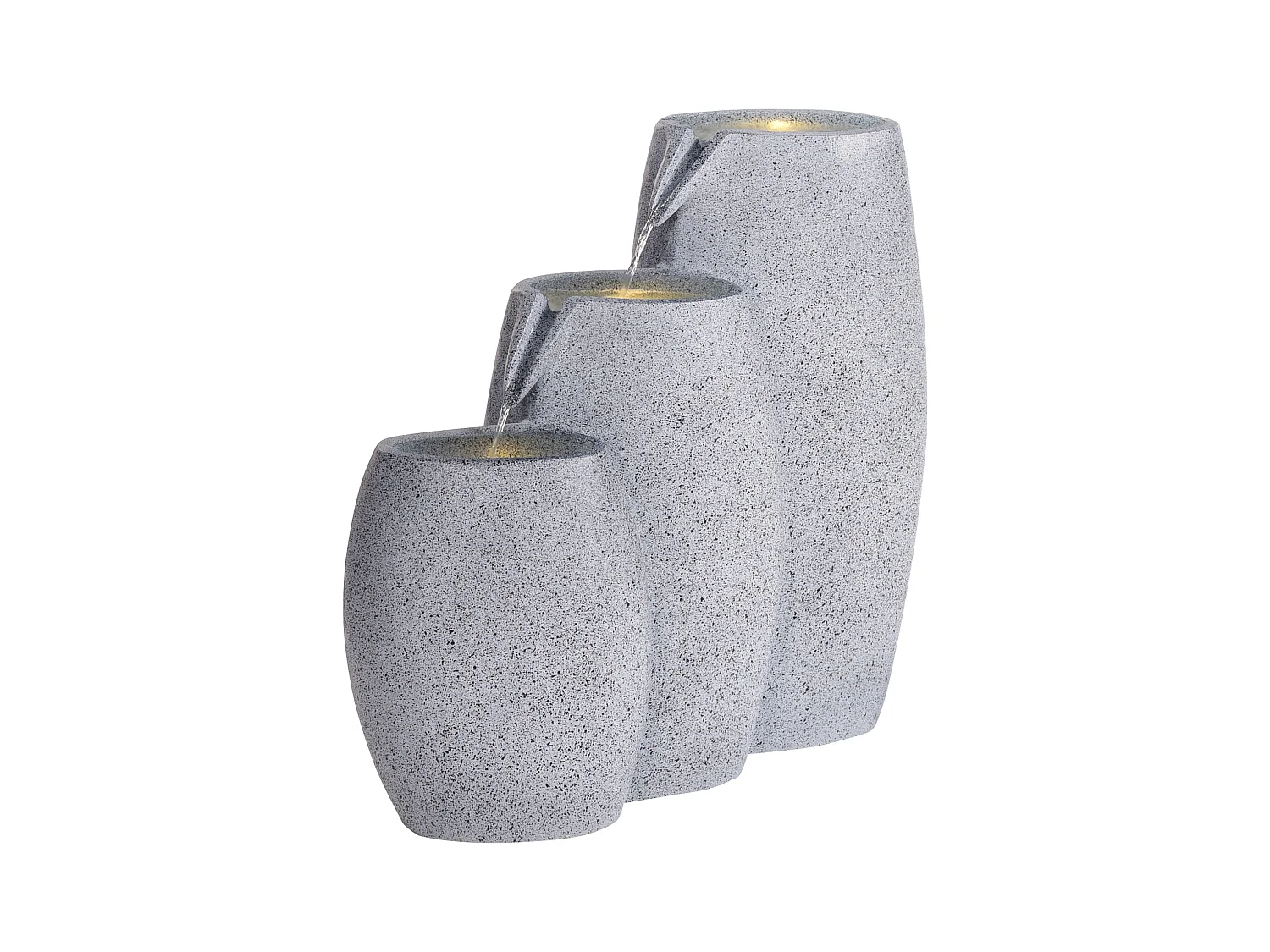 Fontana da giardino con LED grigio ARKLE