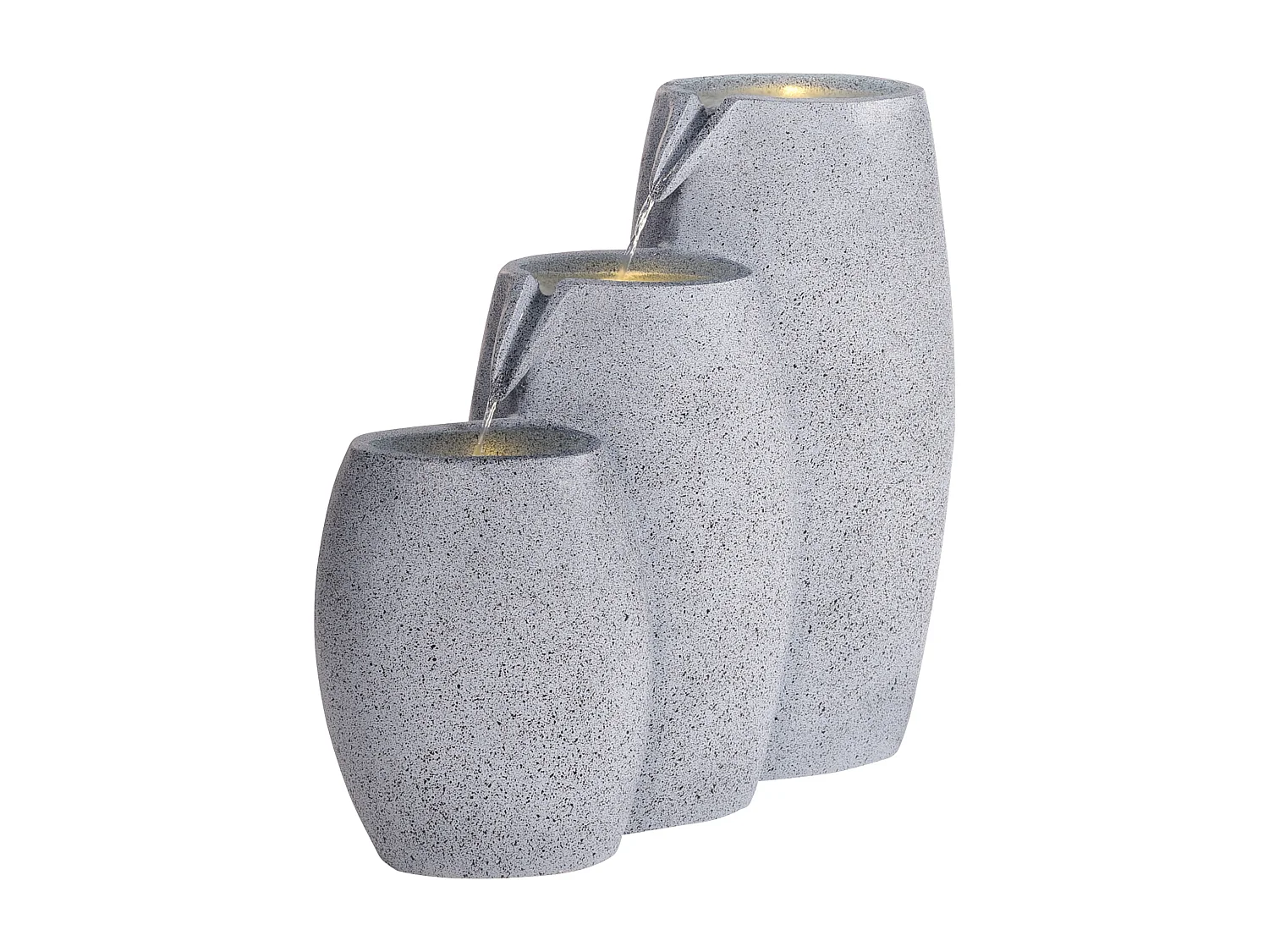 Gartenbrunnen mit LED grau ARKLE