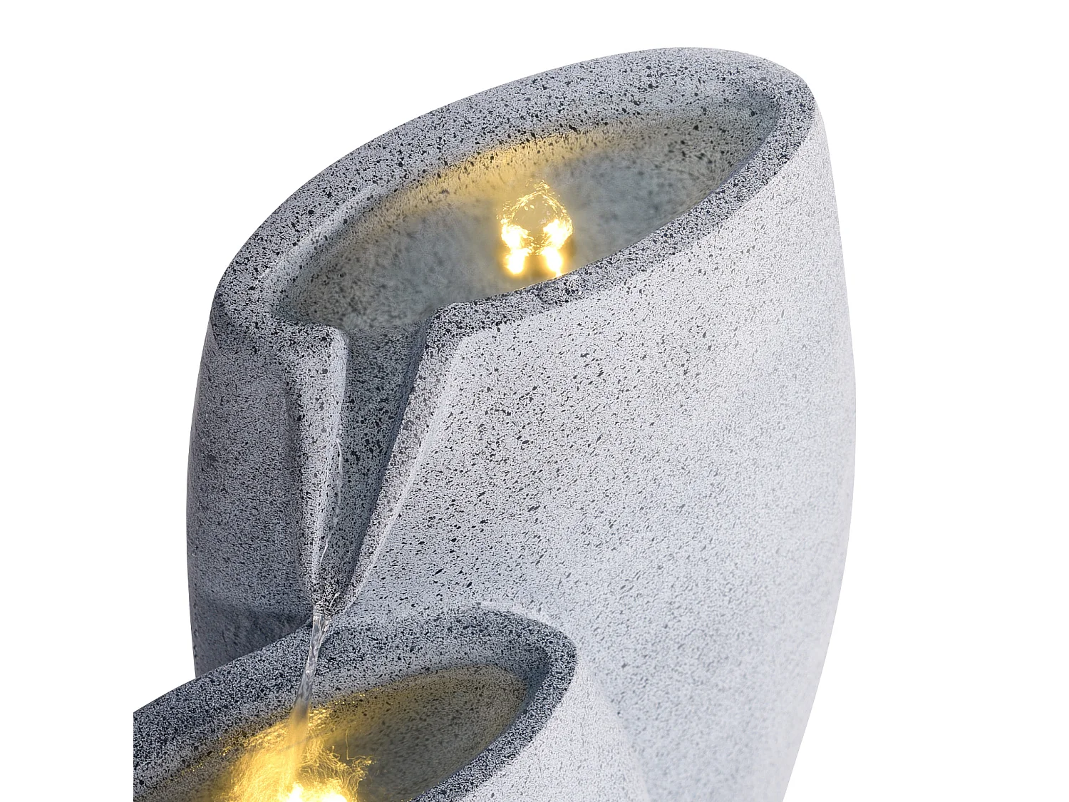 Gartenbrunnen mit LED grau ARKLE