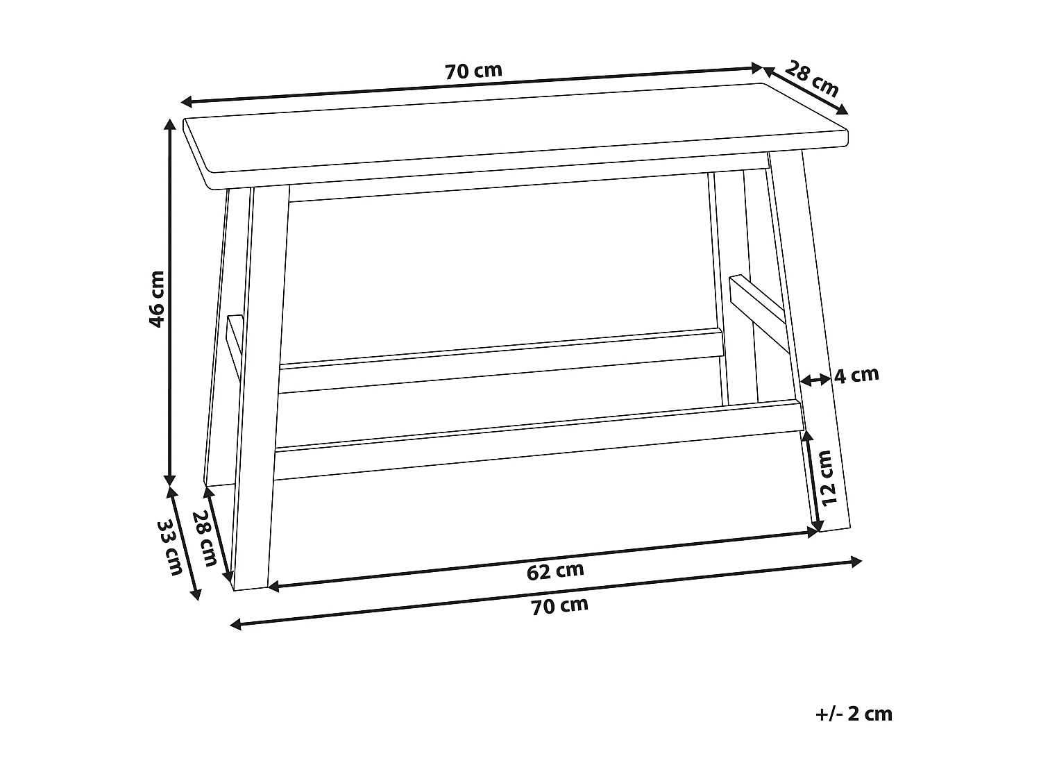 Badezimmerbank Bambus Helles Holz IGUAZU