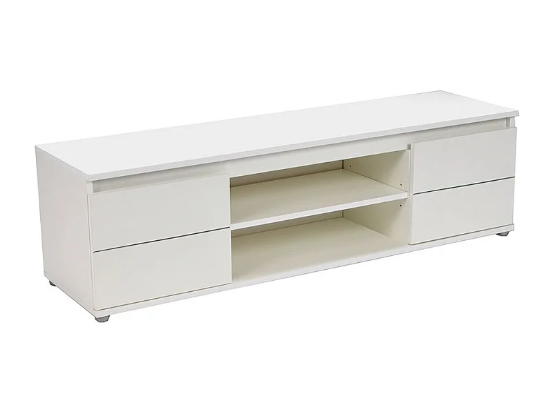 Meuble TV Blanc 140x38x40cm CIMI meuble luxueux meuble tv à poser