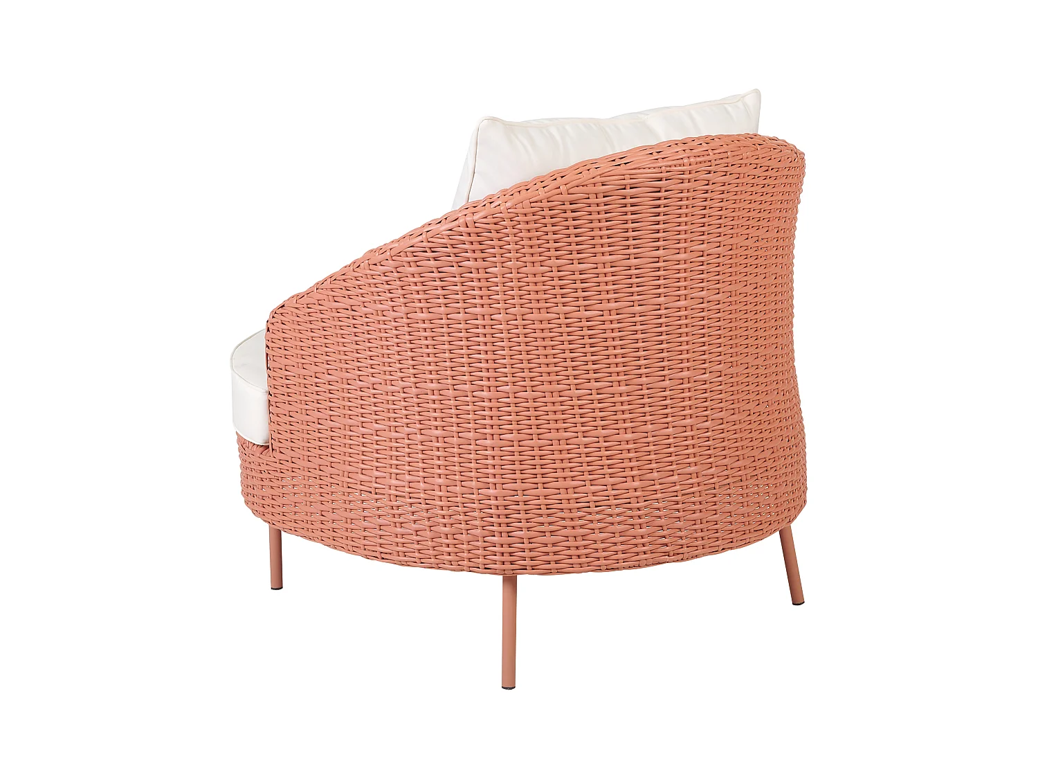 Fauteuil de jardin avec ottoman ARCILLE Rose pêche