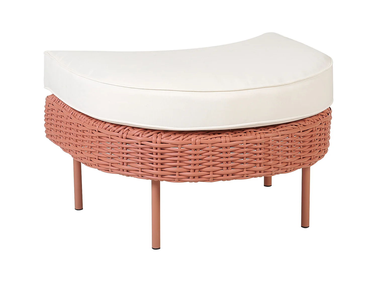 Fauteuil de jardin avec ottoman ARCILLE Rose pêche