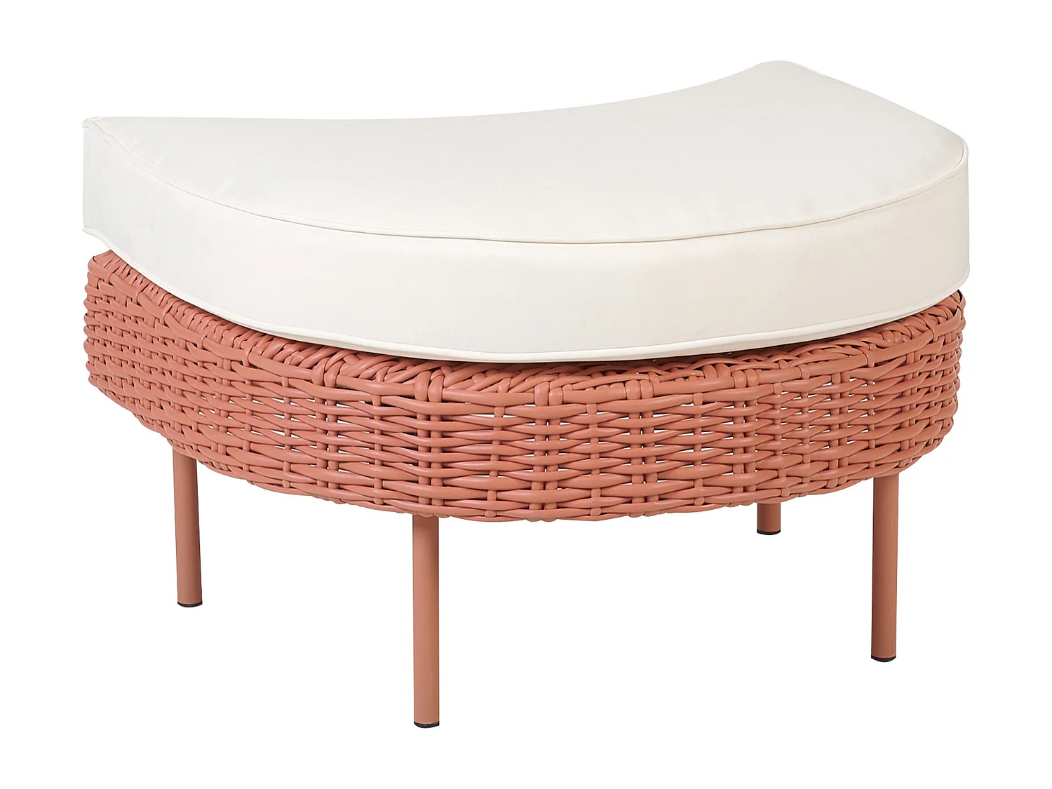 Fauteuil de jardin avec ottoman ARCILLE Rose pêche