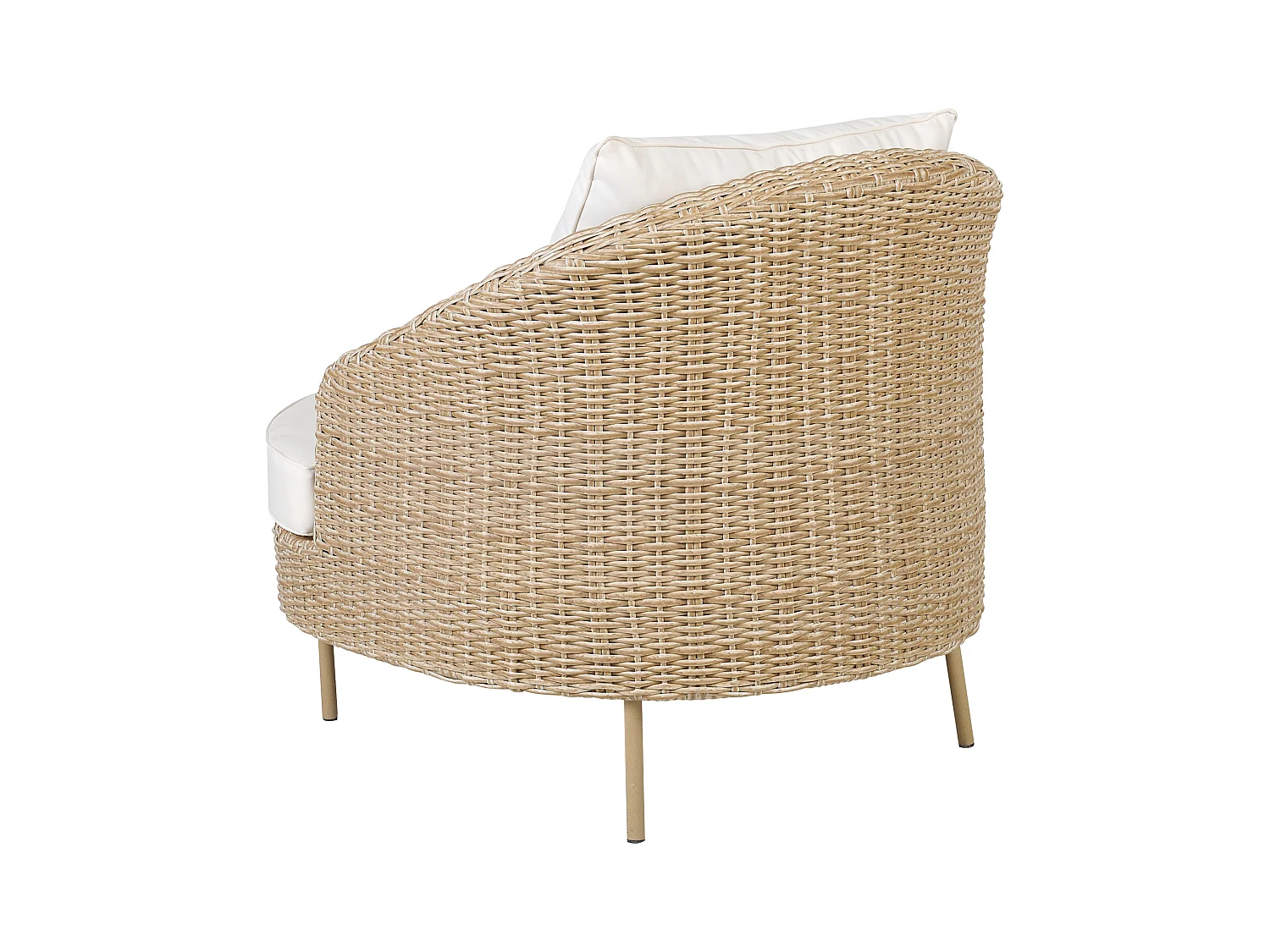 Fotel ogrodowy z otomaną ARCILLE Technorattan Naturalny