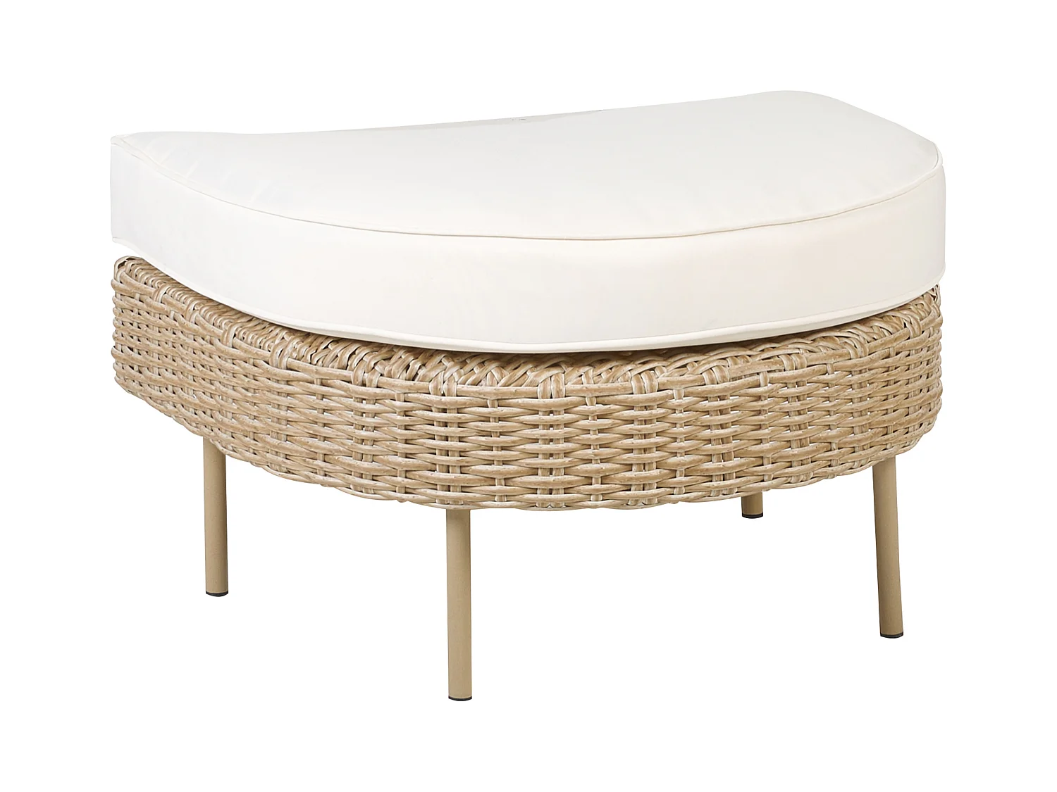 Fotel ogrodowy z otomaną ARCILLE Technorattan Naturalny