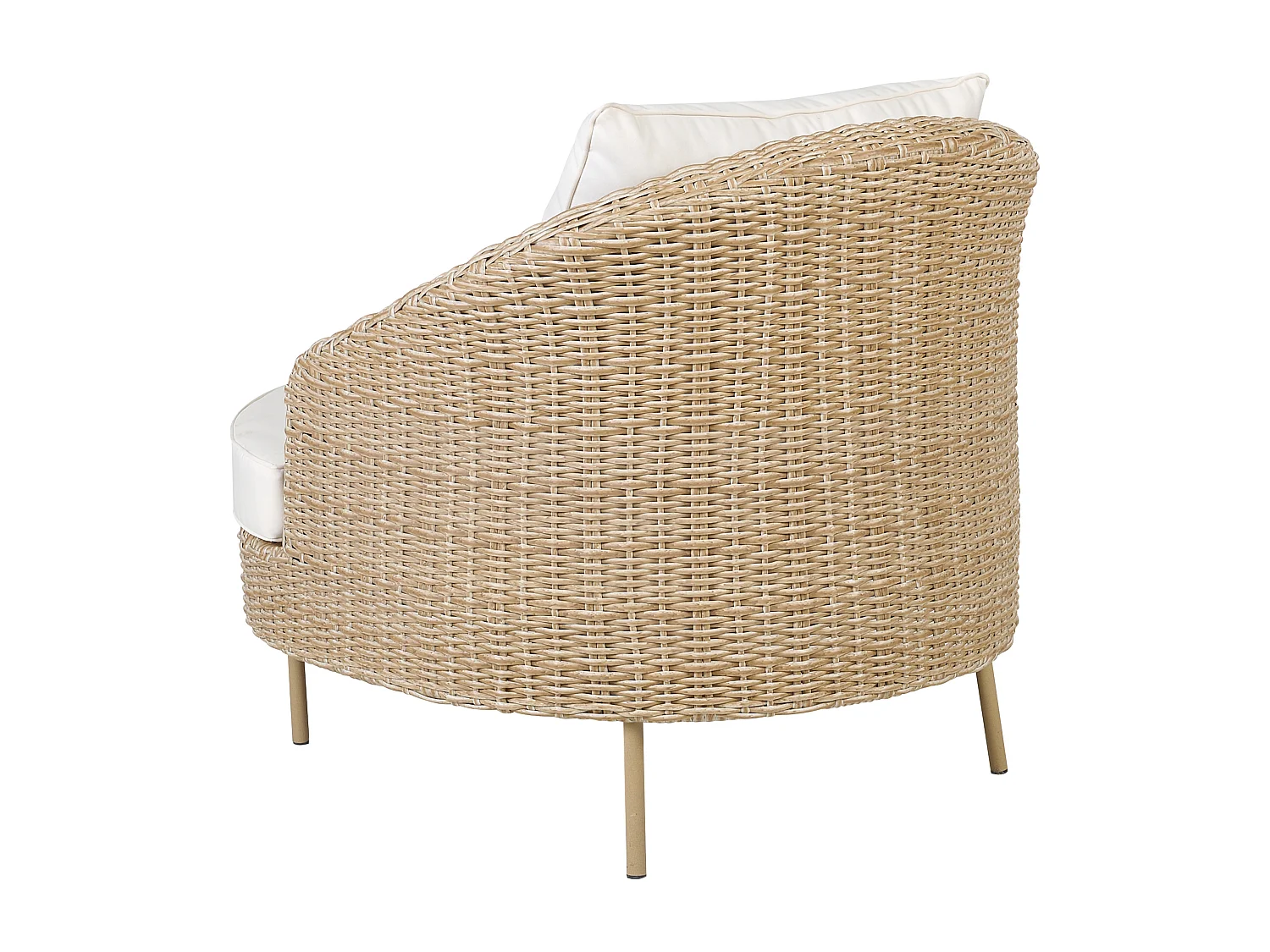 Fauteuil de jardin avec ottoman ARCILLE Naturel