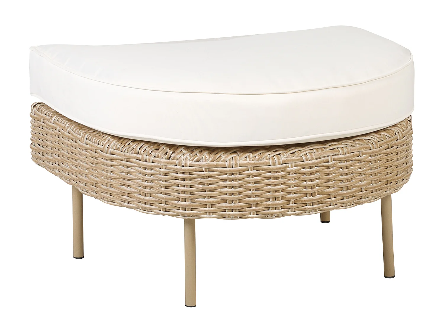 Fauteuil de jardin avec ottoman ARCILLE Naturel