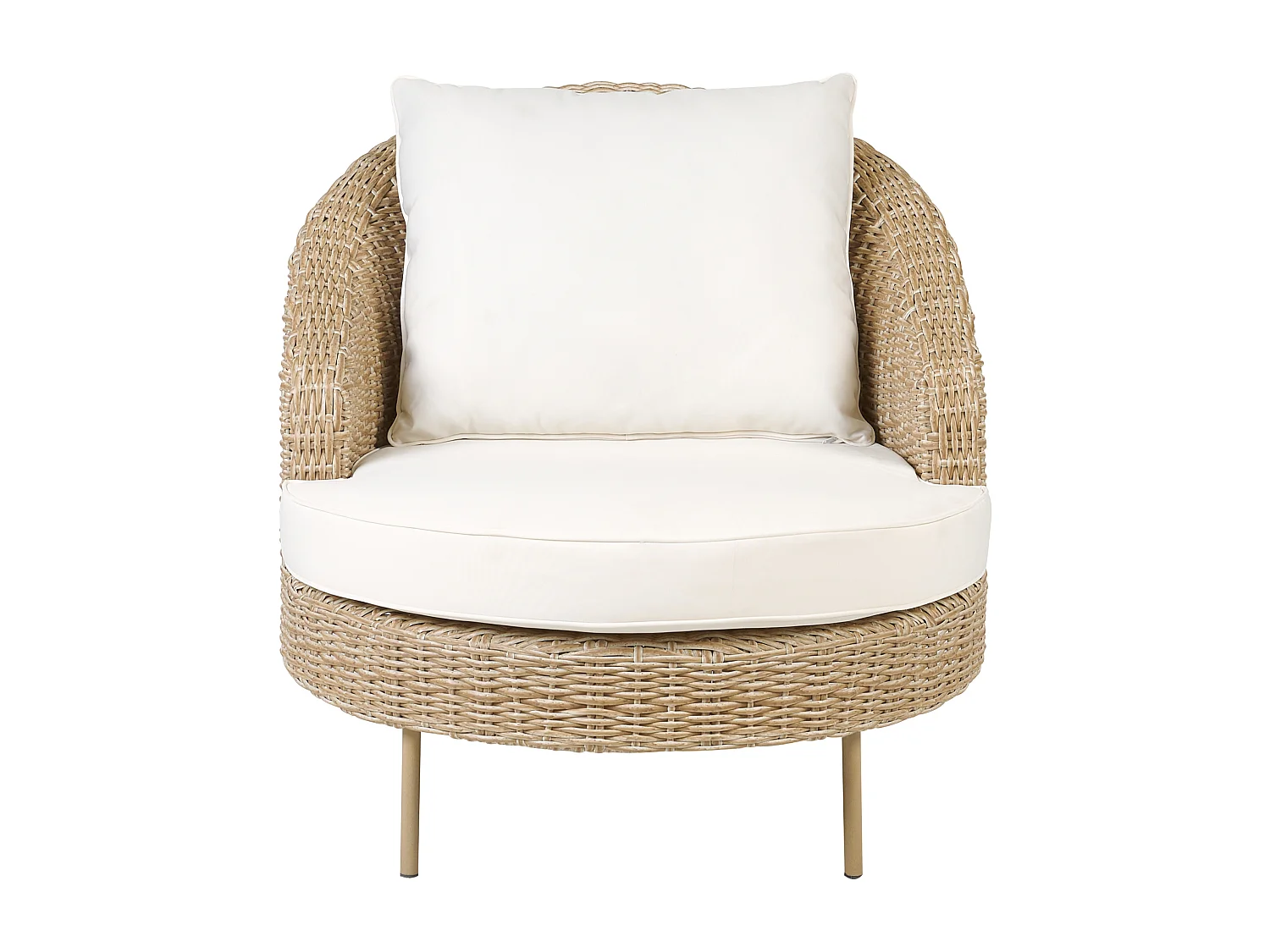 Sillón de jardín con otomana ARCILLE Natural