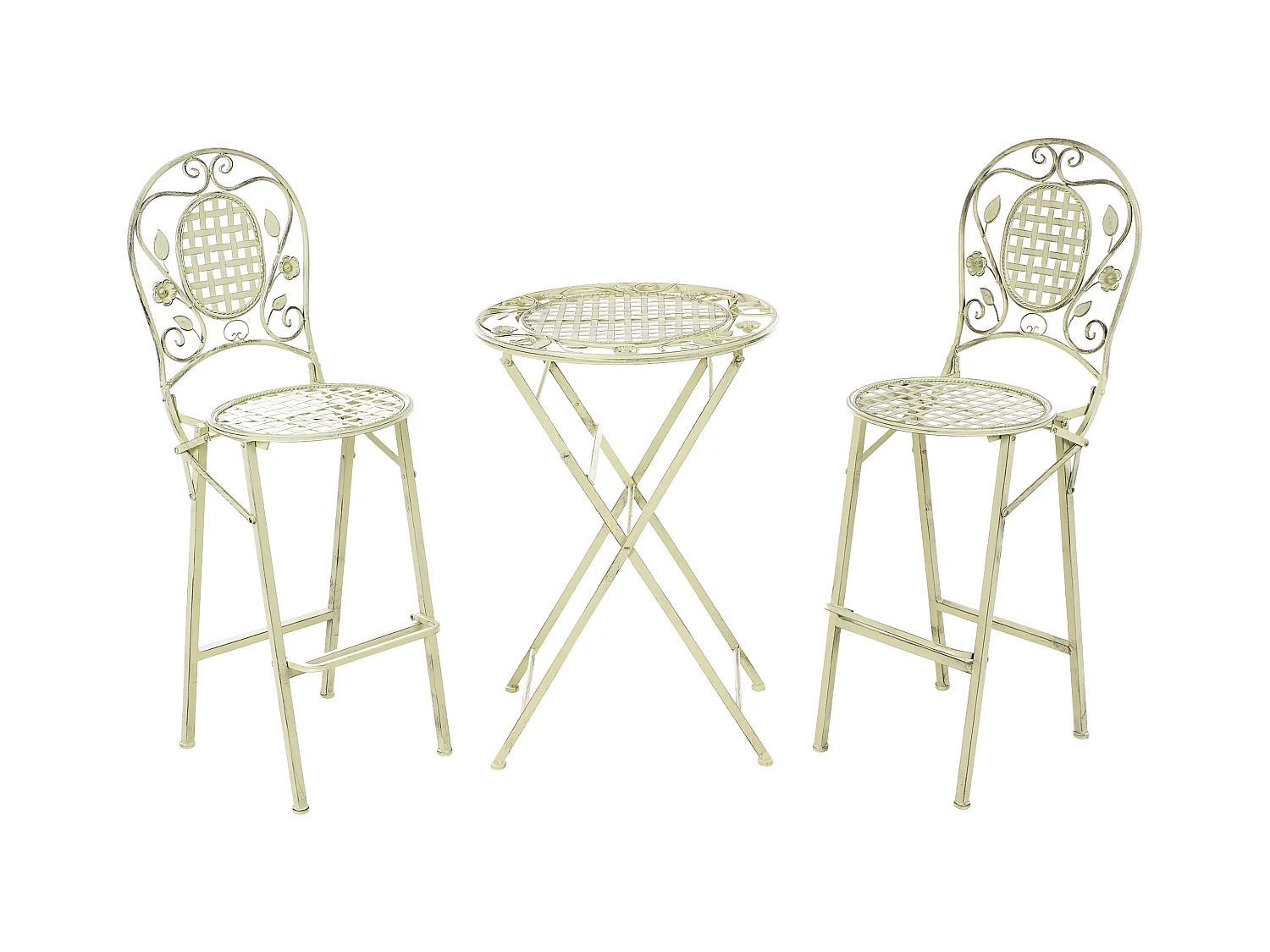 Ensemble bar de jardin Pliant BIVIO Métal Vert clair