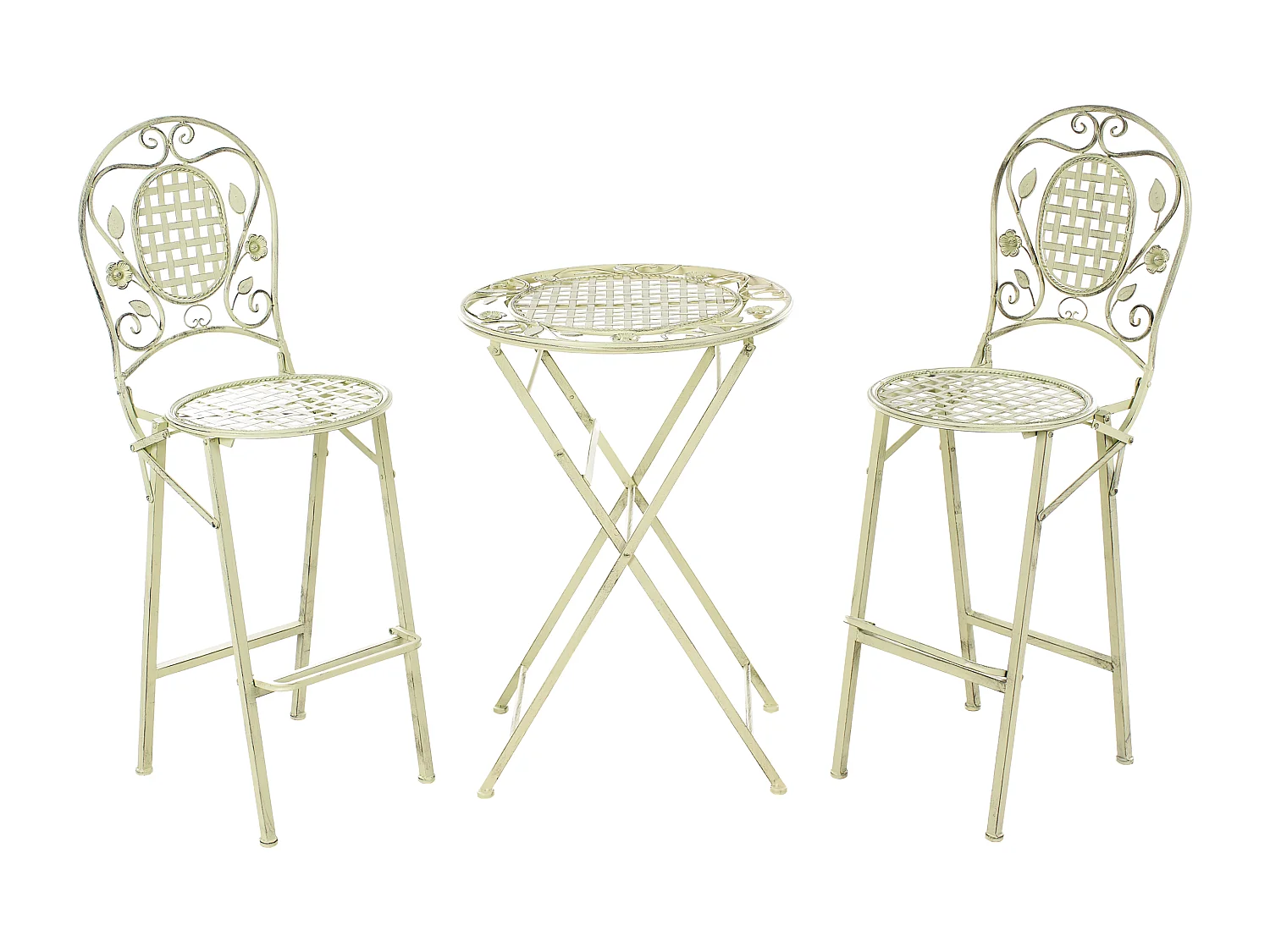 Ensemble bar de jardin Pliant BIVIO Métal Vert clair