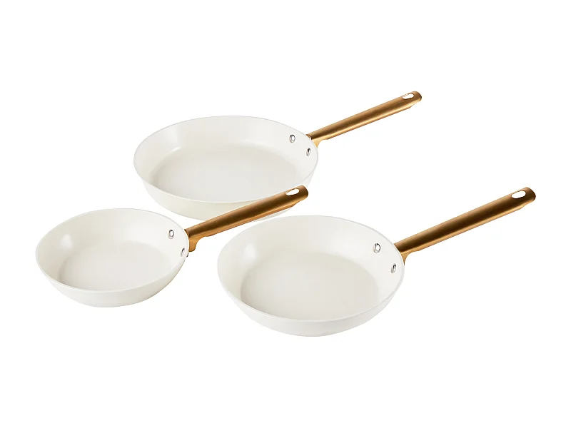 Set di 3 padelle ELITE PRO Bianco sporco