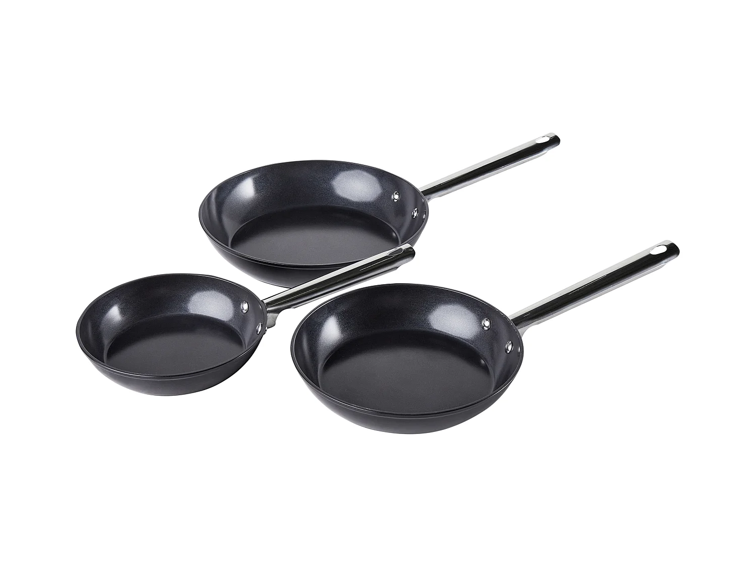 Ensemble de 3 poêles à frire ELITE PRO Noir