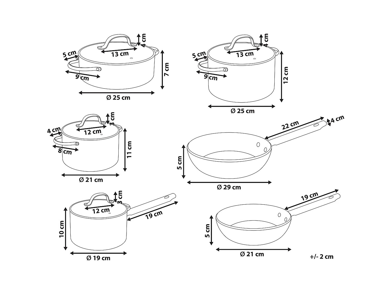 Pfannenset 10-teilig ELITE PRO Schwarz