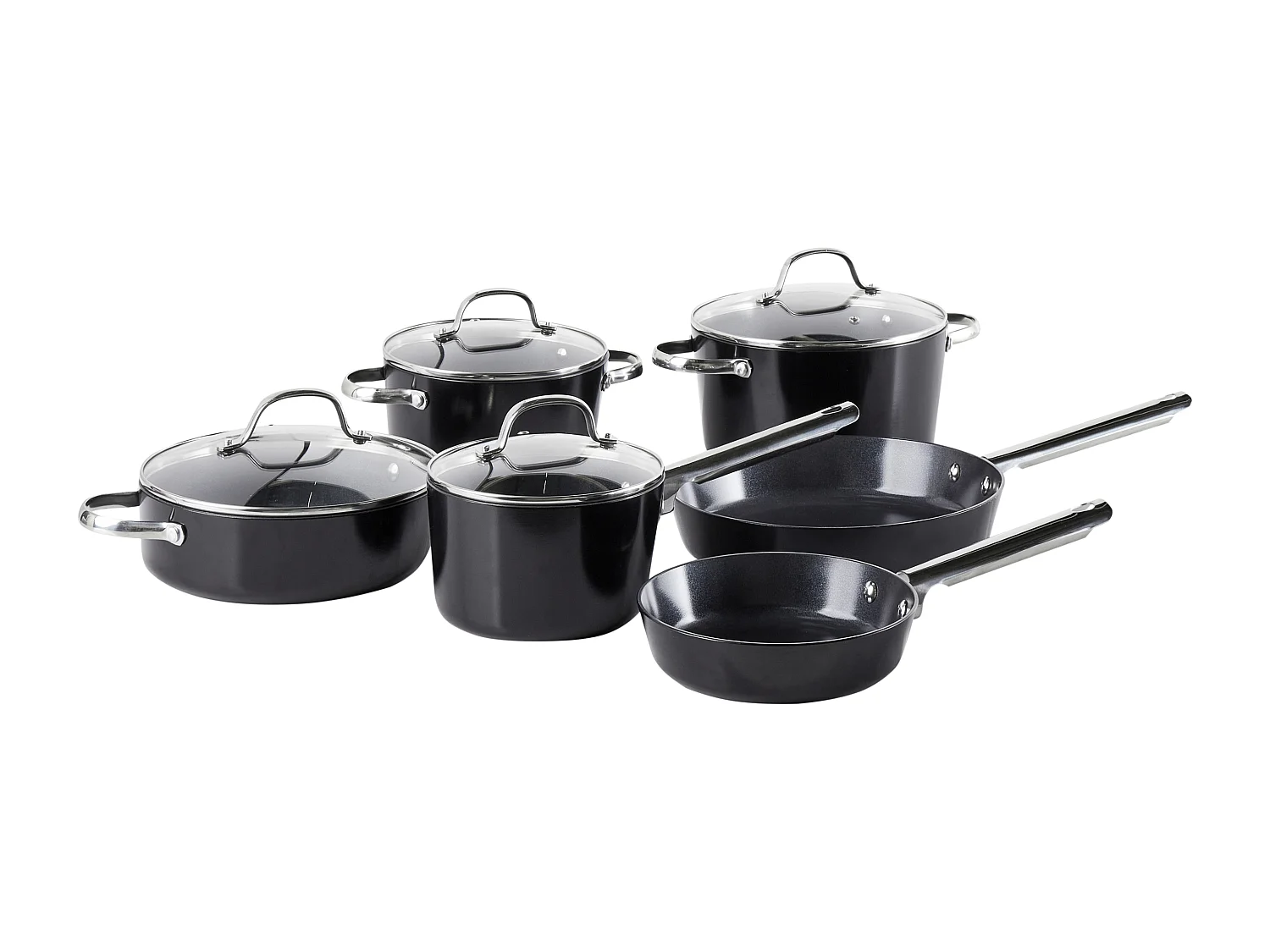 Set di 10 padelle ELITE PRO Nero