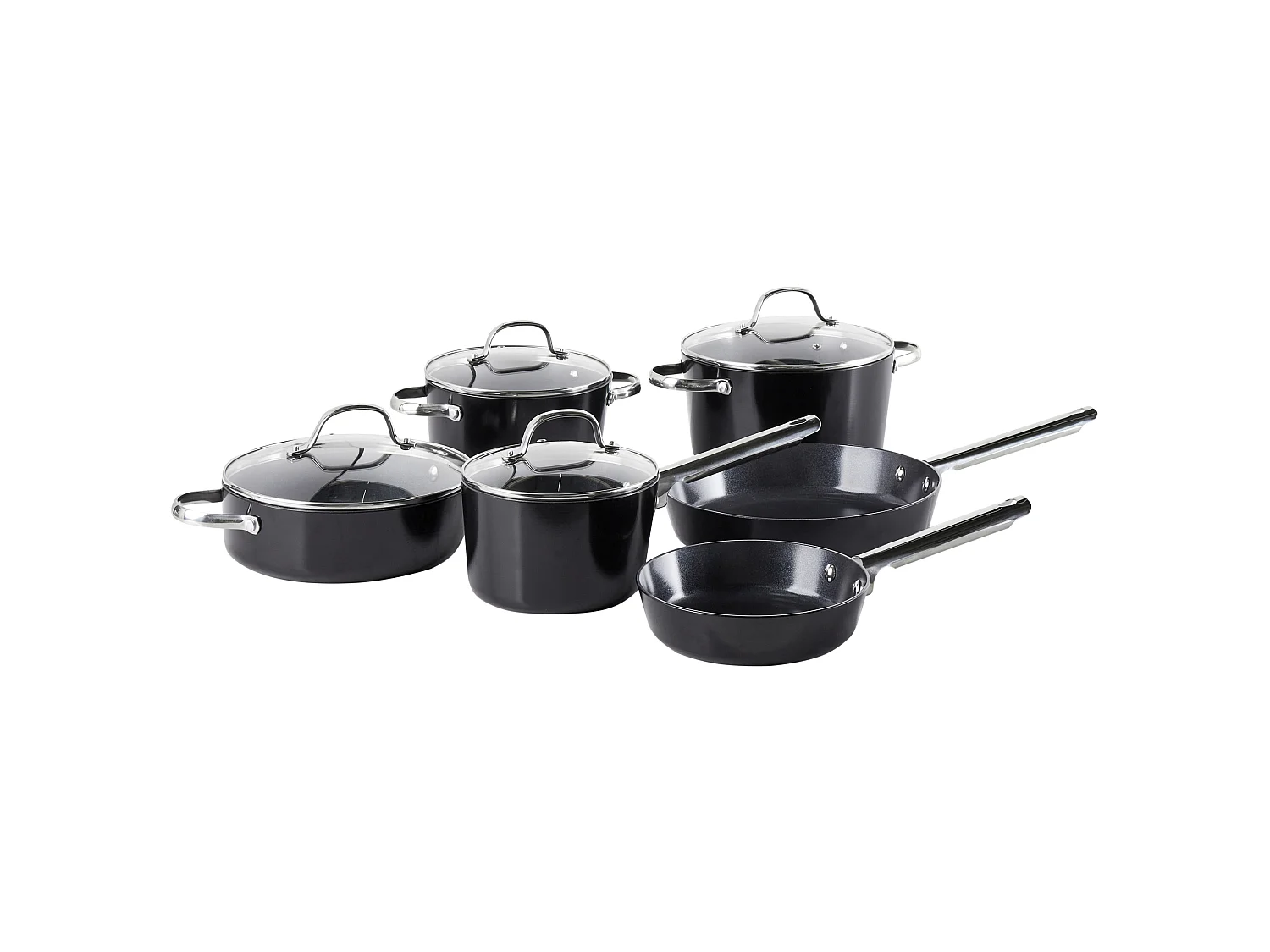 10 Piece Cookware Set ELITE PRO Black