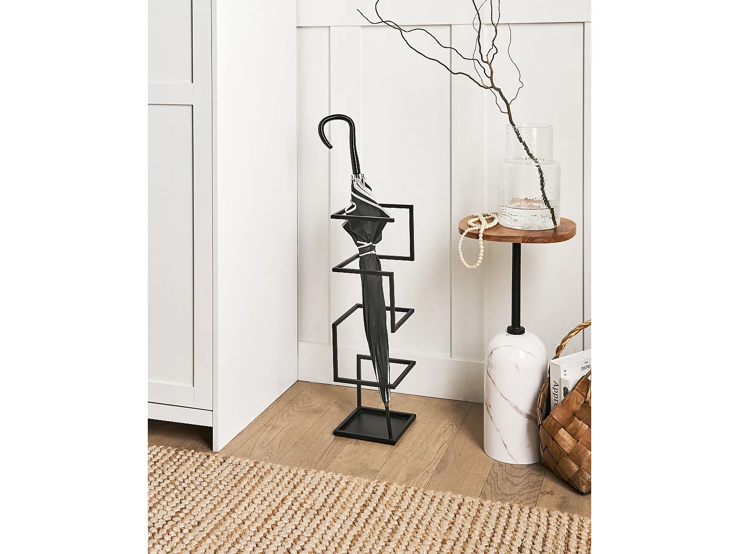 Porte-parapluie ROSOY Métal Noir