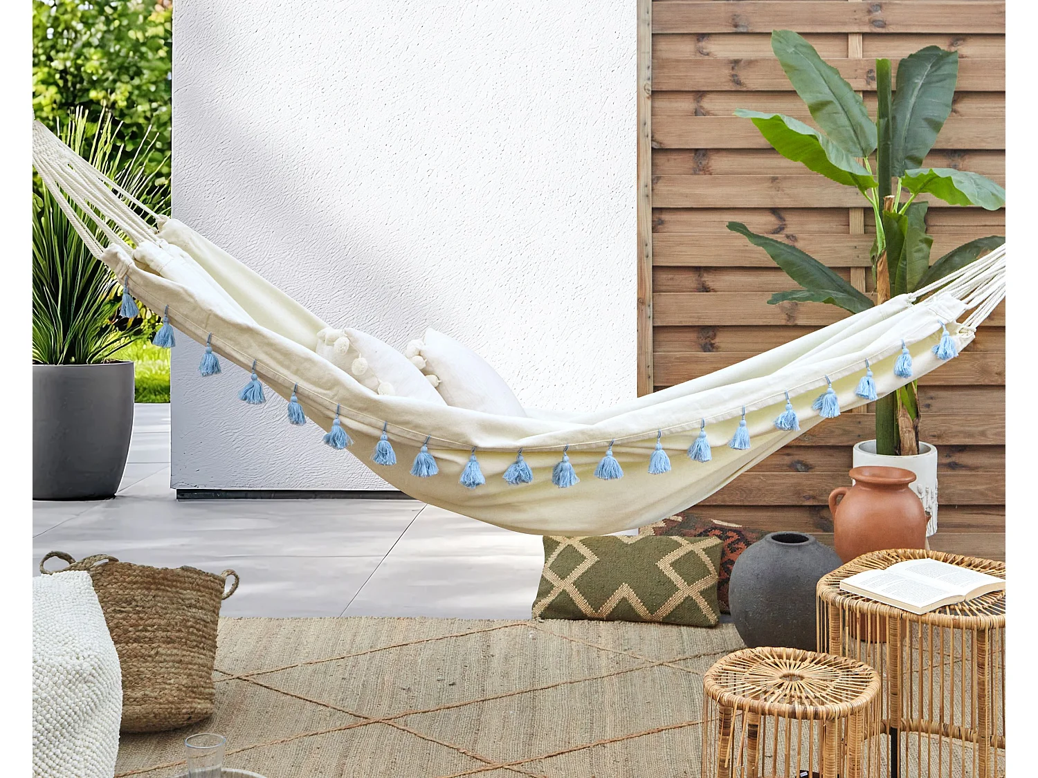 Hamac VERCELLI Coton Bleu clair