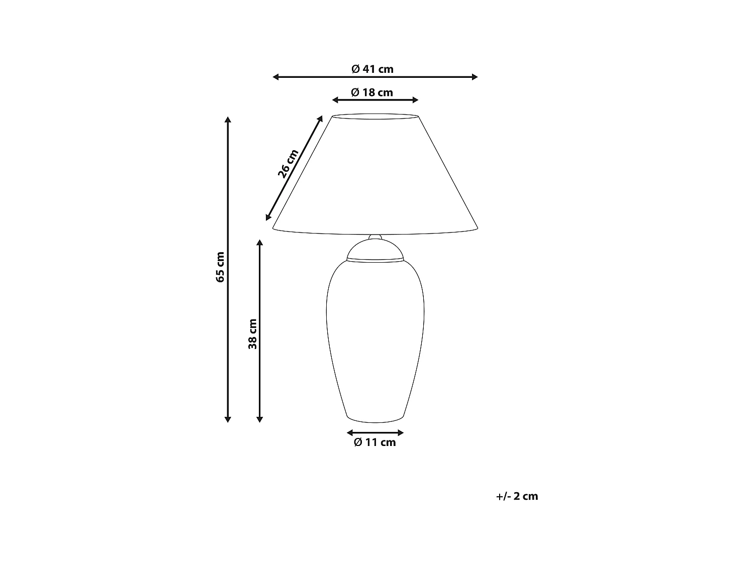 Tischleuchte VERUSA Porzellan Weiss / Blau