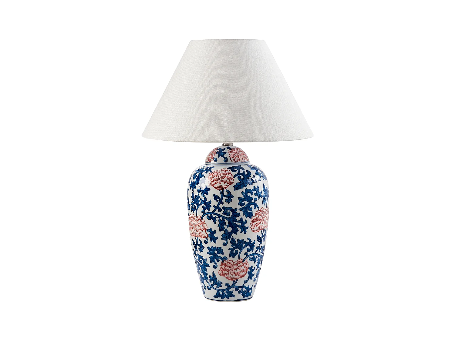Tafellamp VERUSA Porselein Wit/blauw