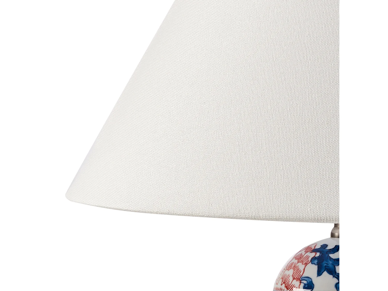 Lampe à poser VERUSA Porcelaine Blanc/bleu