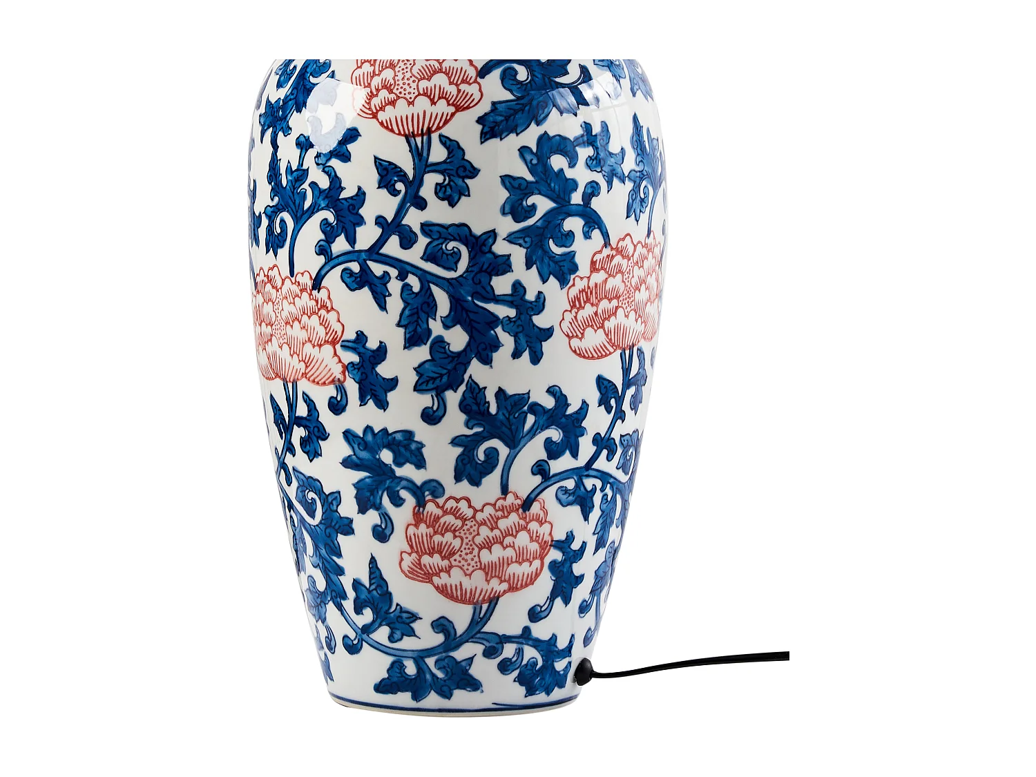 Lampe à poser VERUSA Porcelaine Blanc/bleu