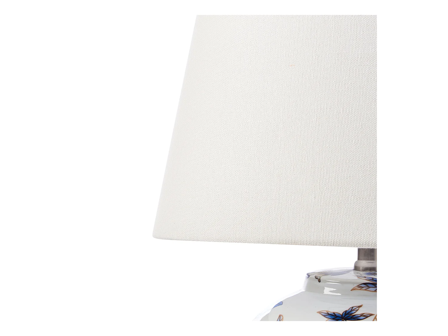 Tischleuchte SUNJA Porzellan Weiss / Blau