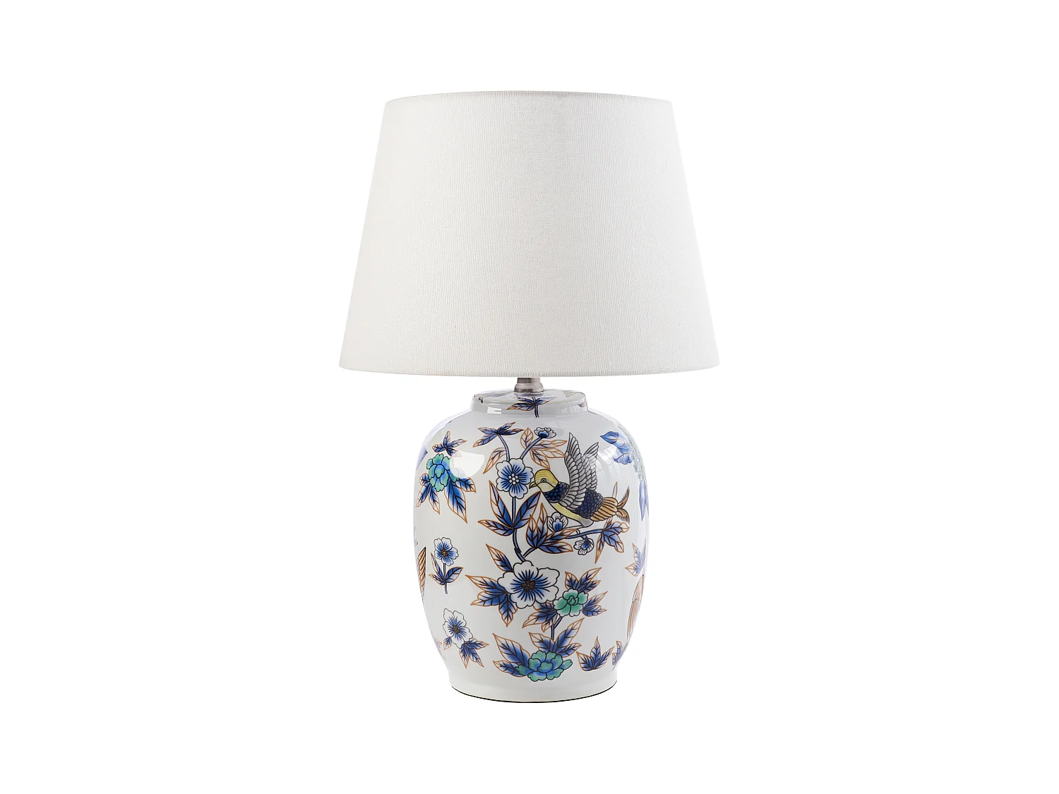Lampe à poser SUNJA Porcelaine Blanc/bleu