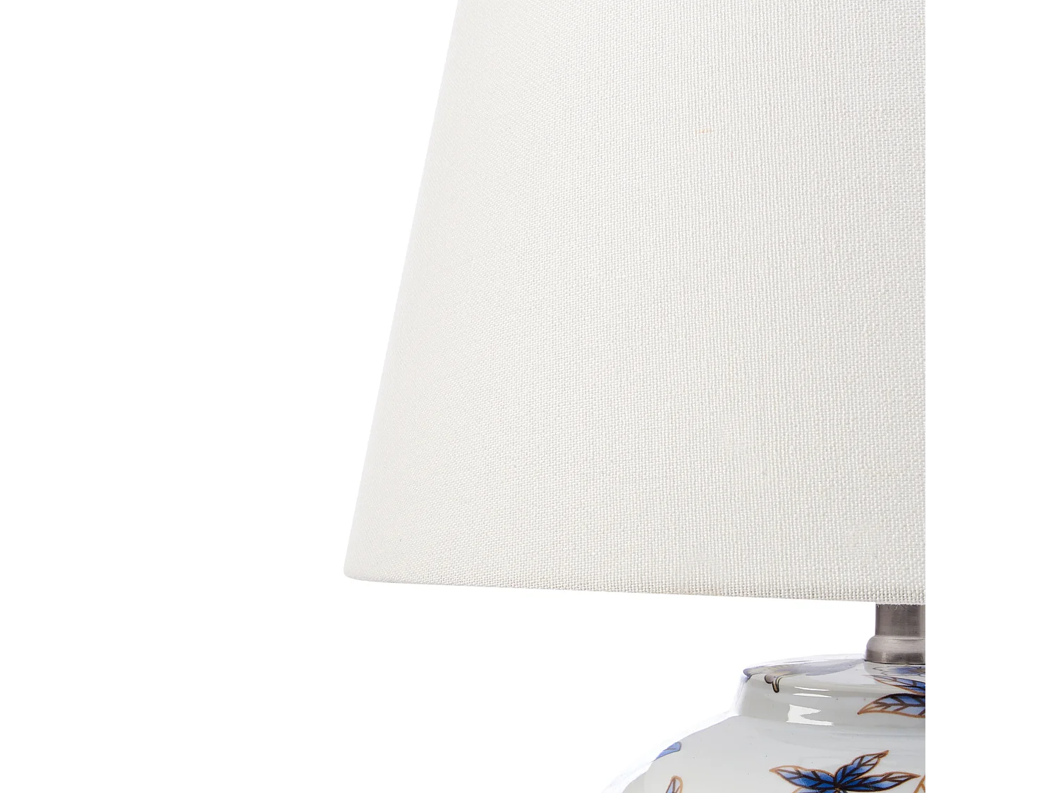 Lampe à poser SUNJA Porcelaine Blanc/bleu