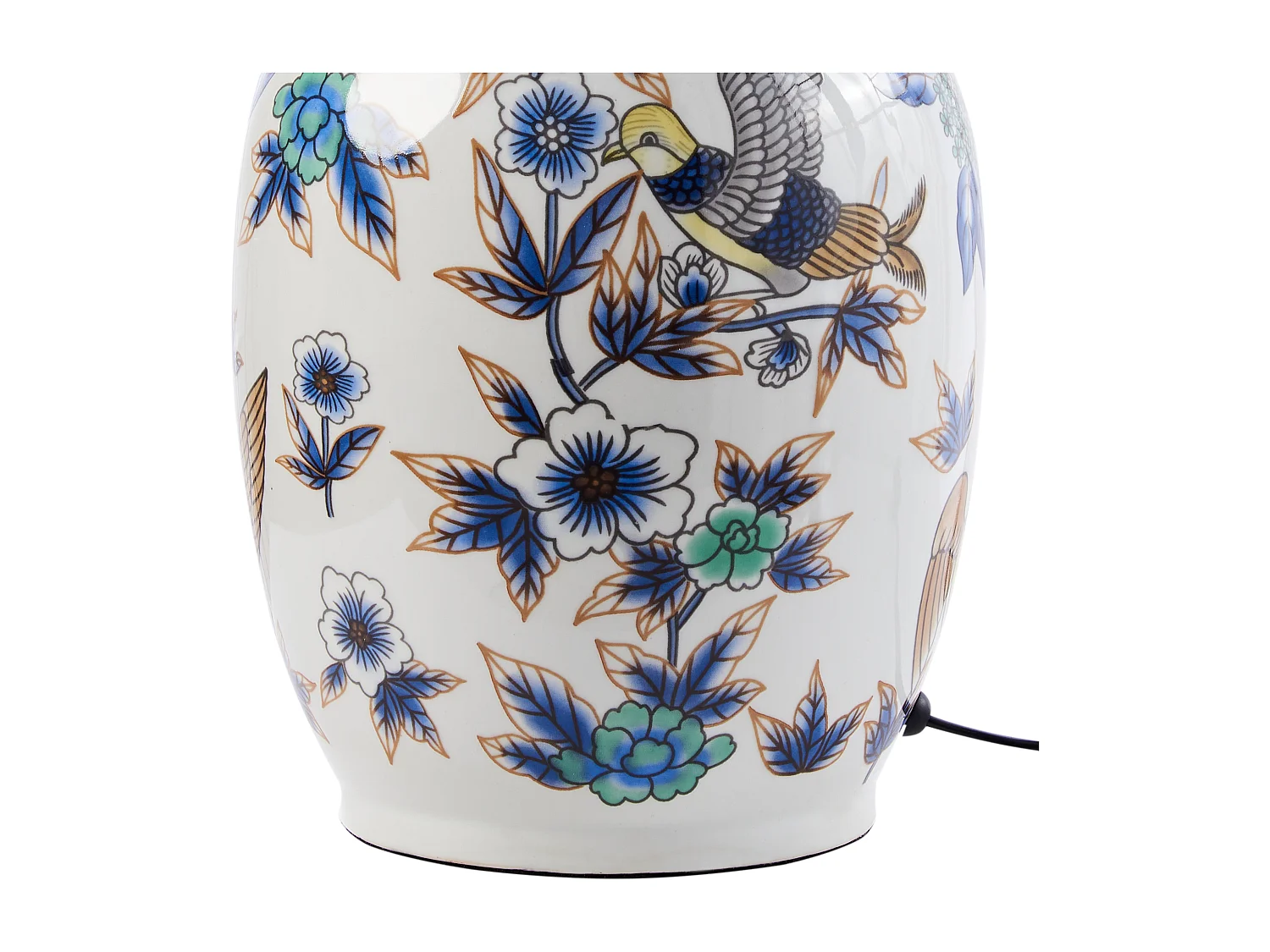 Lampe à poser SUNJA Porcelaine Blanc/bleu