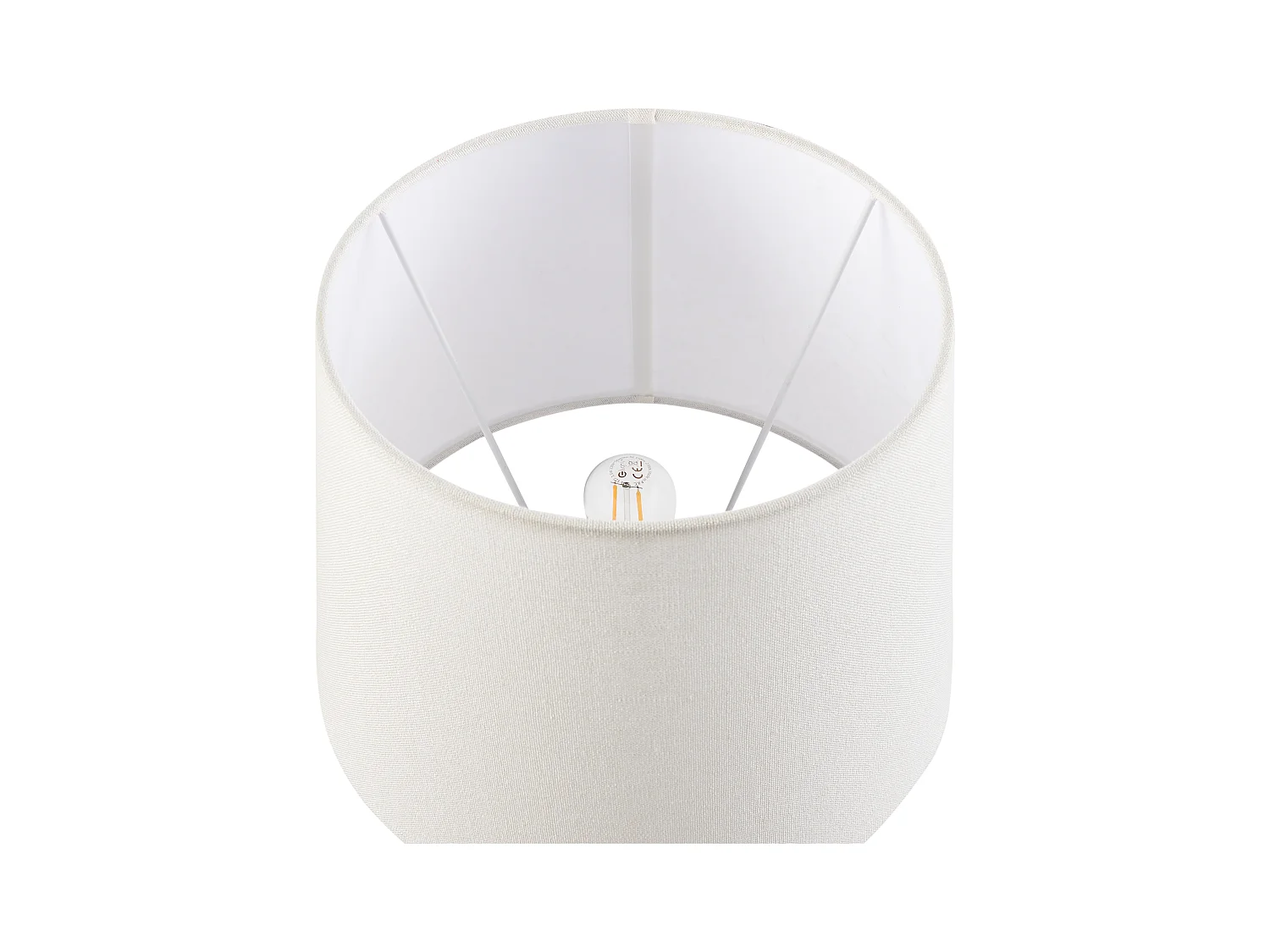 Tischleuchte BIJELA Porzellan Weiss / Blau