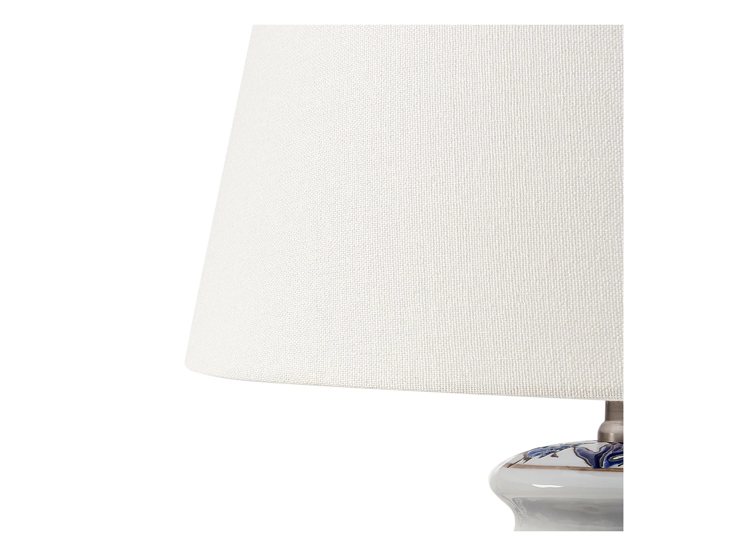 Tischleuchte BIJELA Porzellan Weiss / Blau