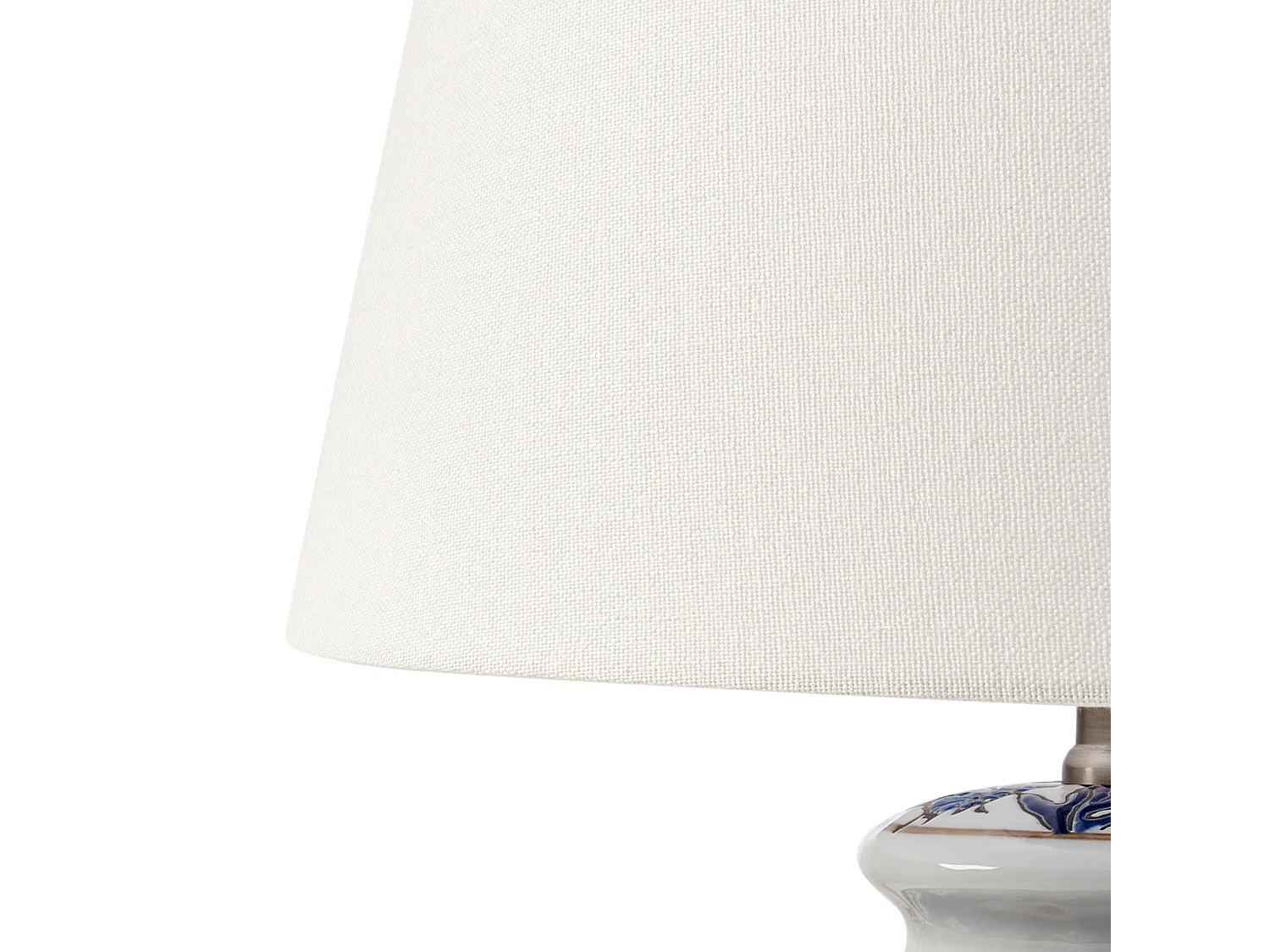 Tischleuchte BIJELA Porzellan Weiss / Blau