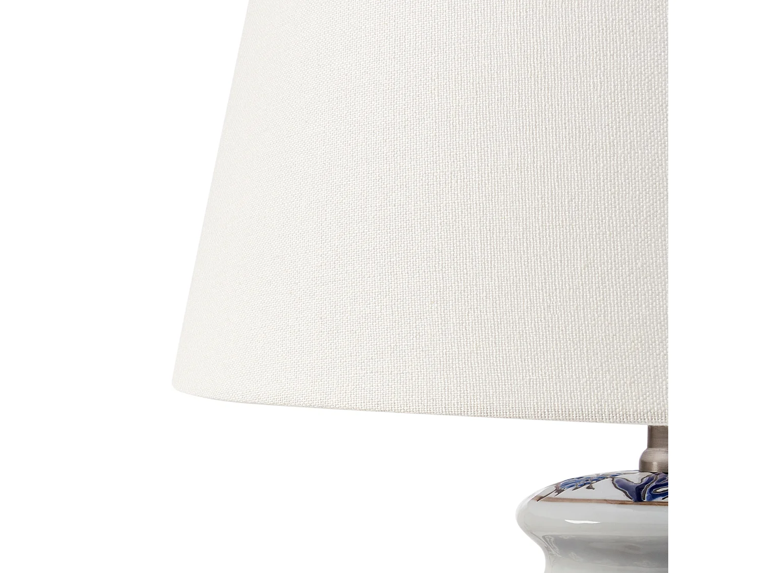 Lampe à poser BIJELA Porcelaine Blanc/bleu