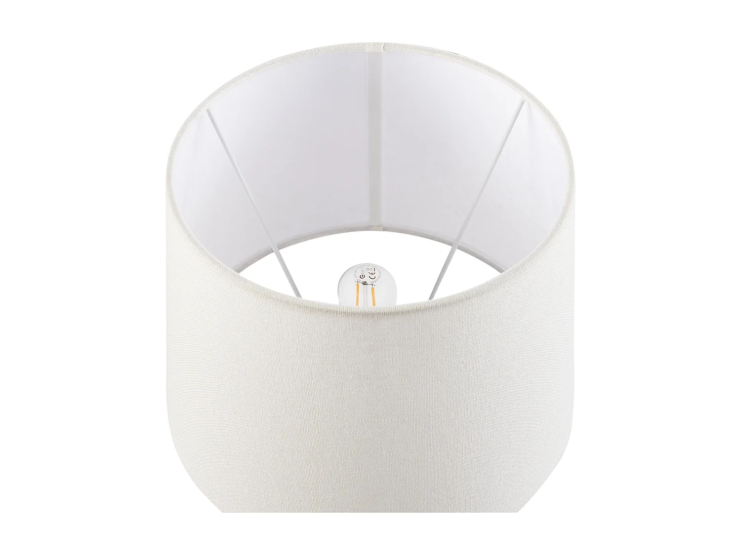 Lampe à poser BIJELA Porcelaine Blanc/bleu