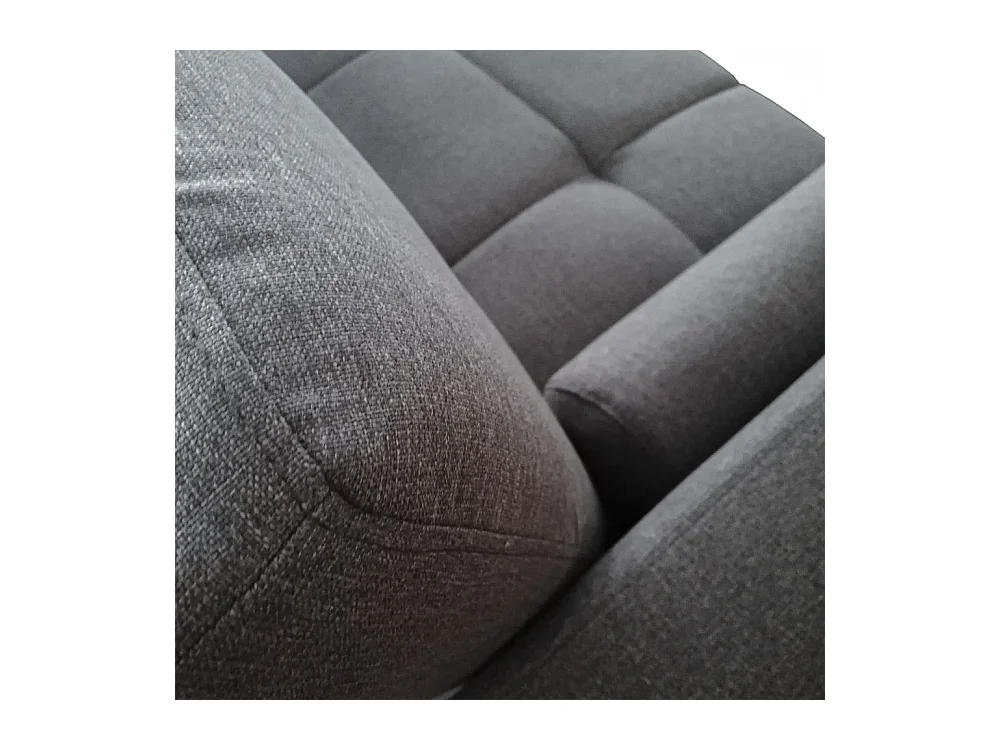 Canapé d'angle Convertible gauche gris ASAR  253x144x90 cm