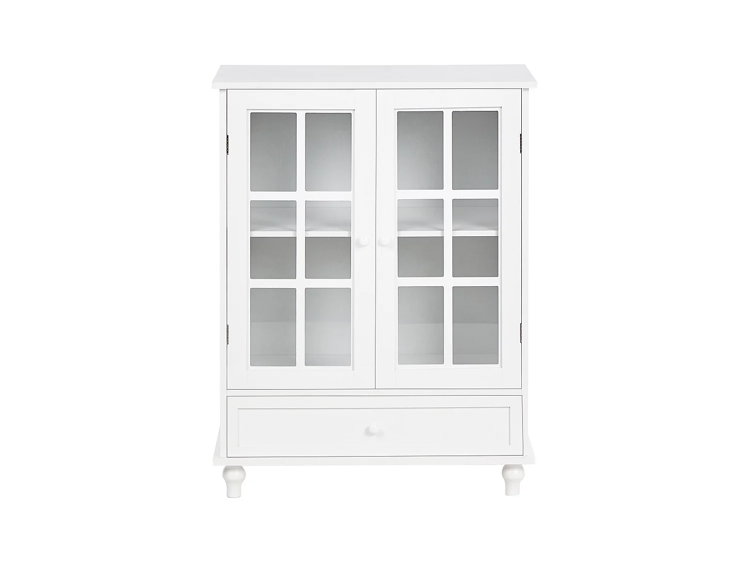 Armadio con ante in vetro CARLET Legno 71 cm Bianco