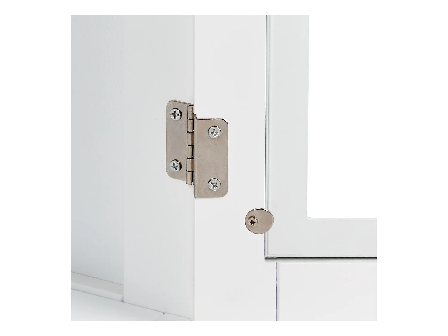 Armadio con ante in vetro CARLET Legno 71 cm Bianco