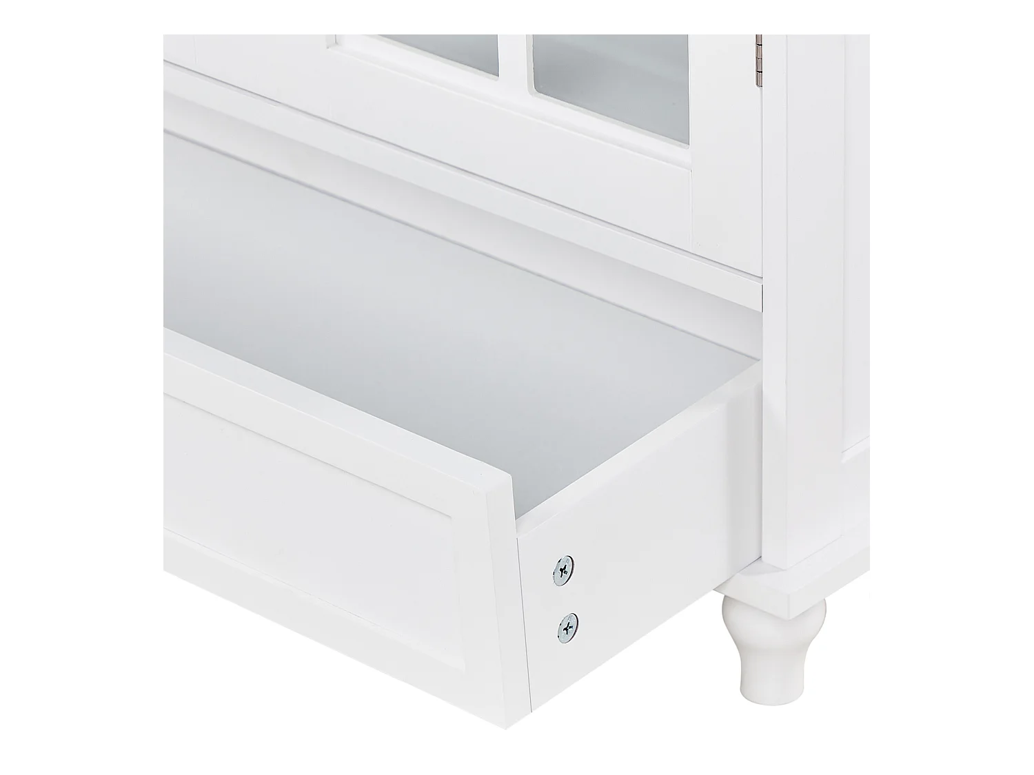 Armadio con ante in vetro CARLET Legno 71 cm Bianco