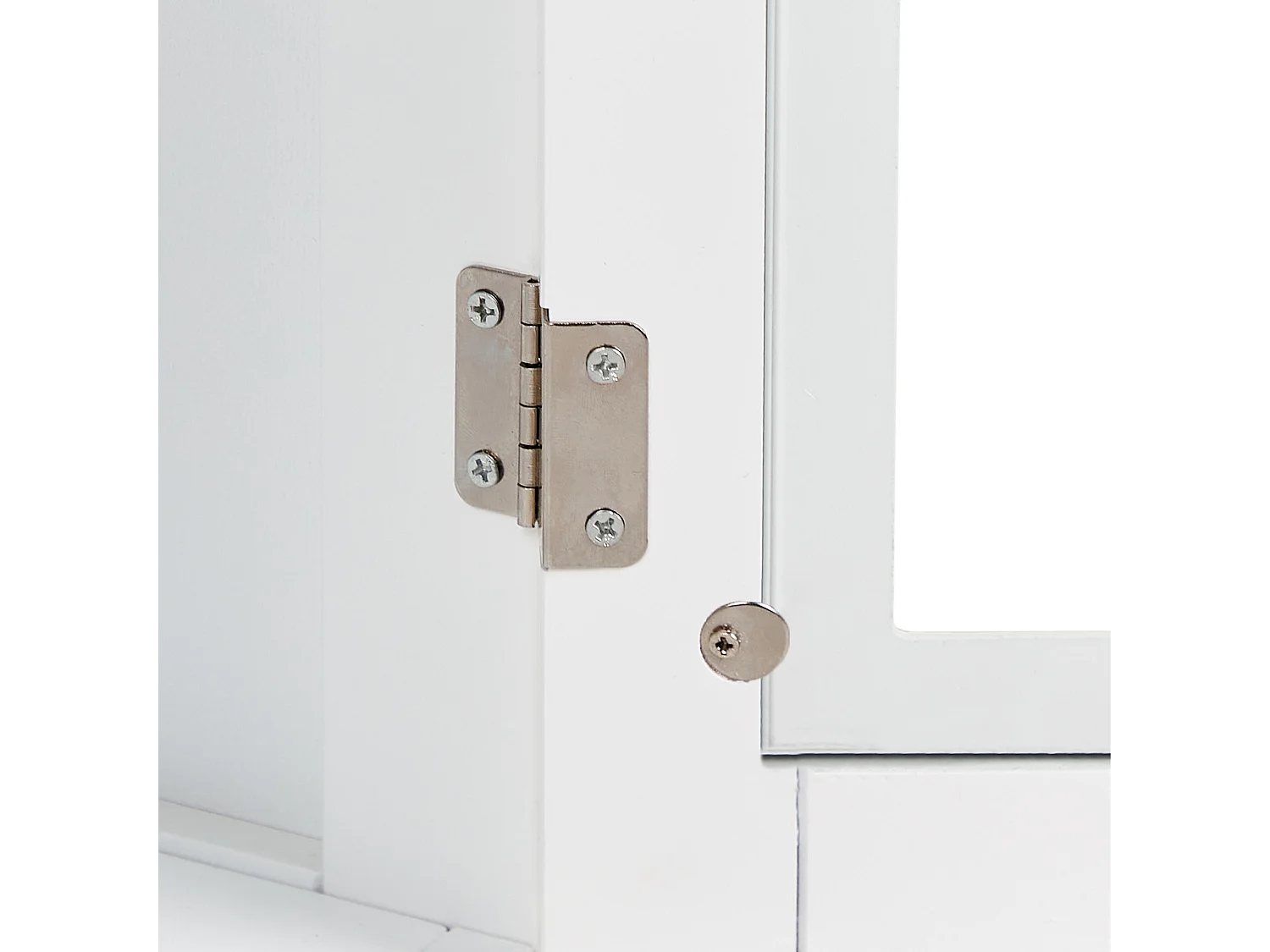 Buffet avec vitrine en verre CARLET 71 cm Blanc