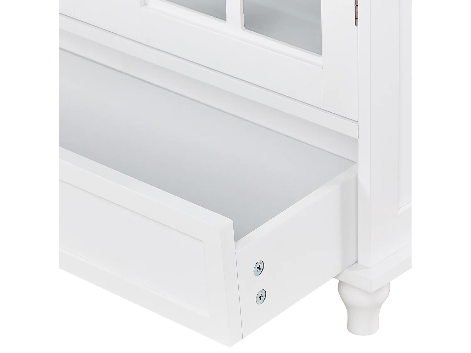 Buffet avec vitrine en verre CARLET 71 cm Blanc
