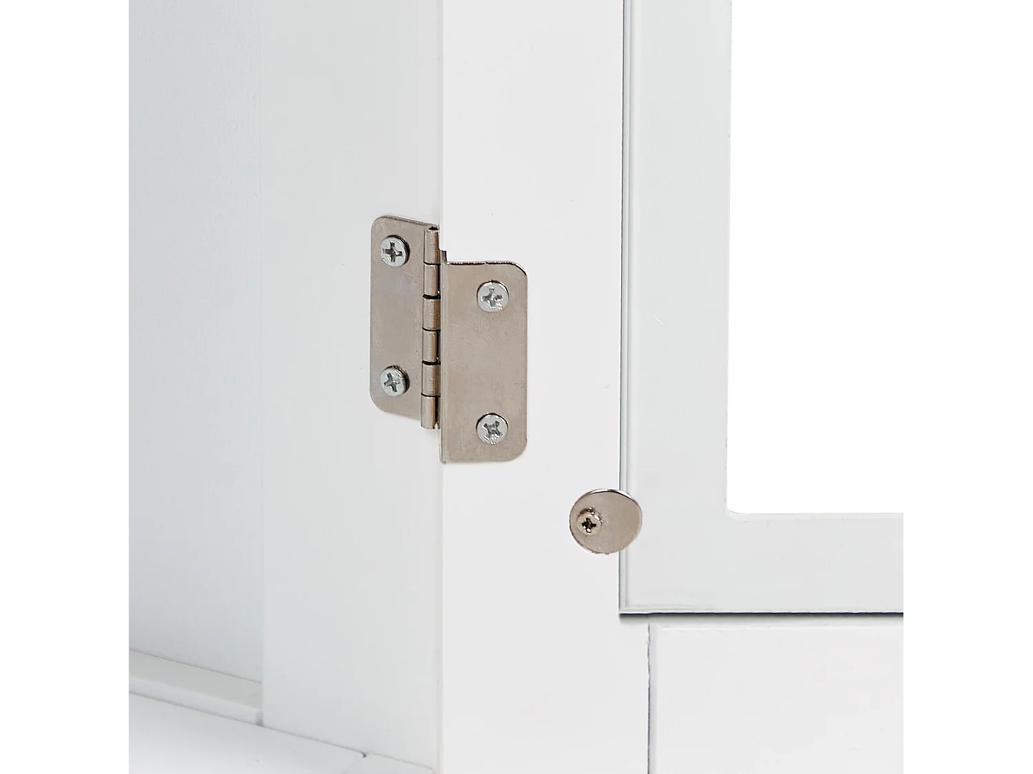 Buffet avec vitrine en verre CARLET 71 cm Blanc