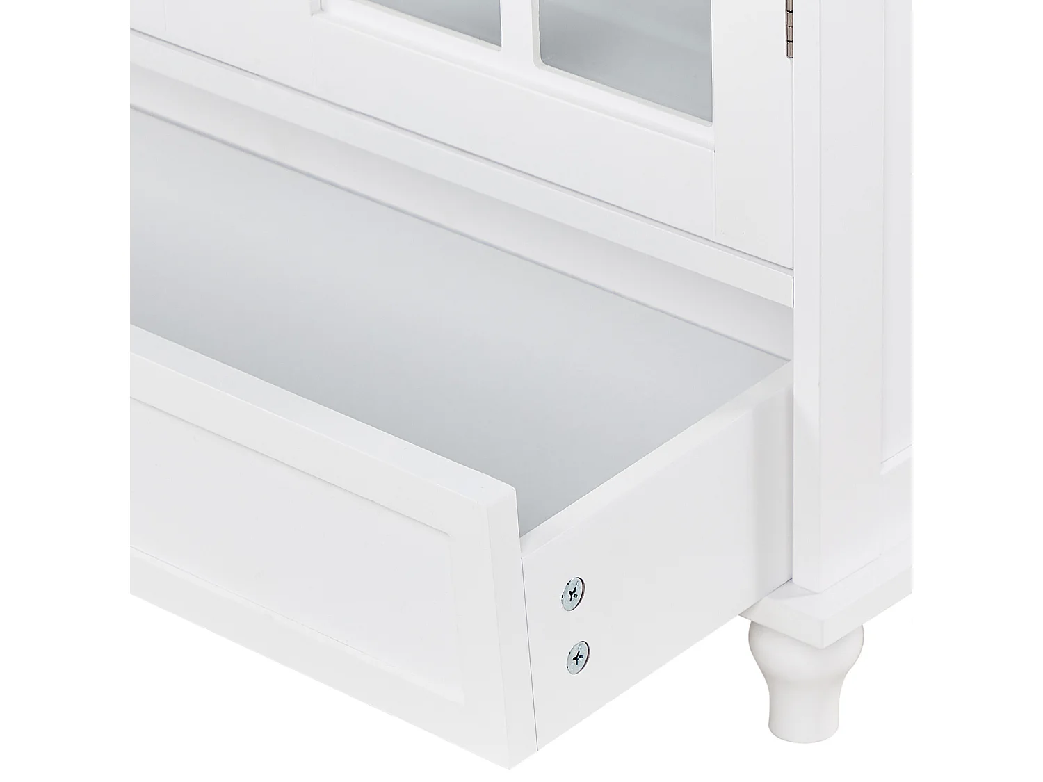 Buffet avec vitrine en verre CARLET 71 cm Blanc